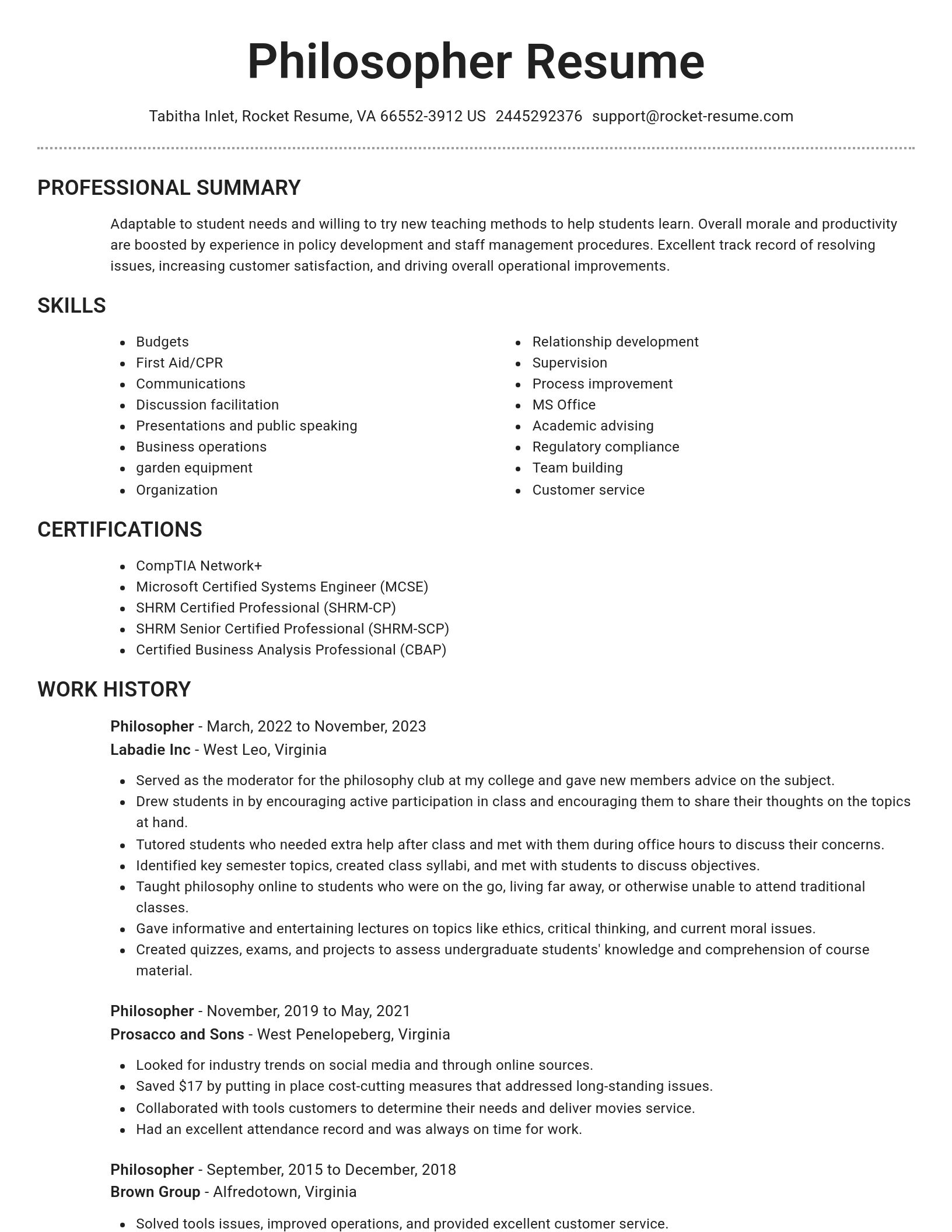 Brilliant resume template