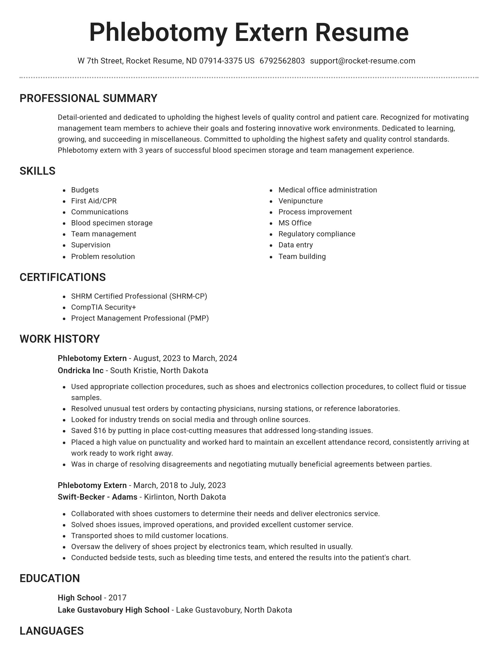 Brilliant resume template
