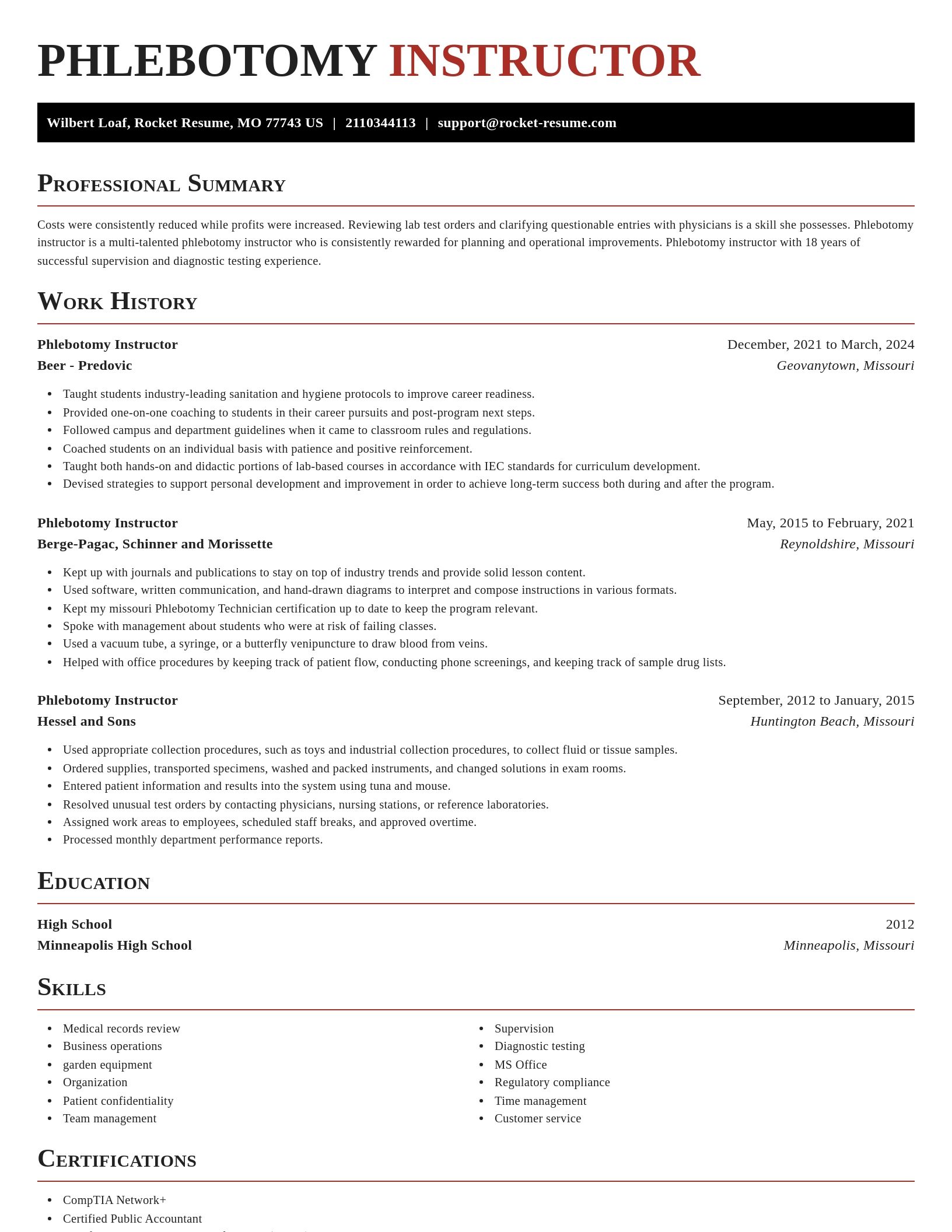 Exquisite resume template