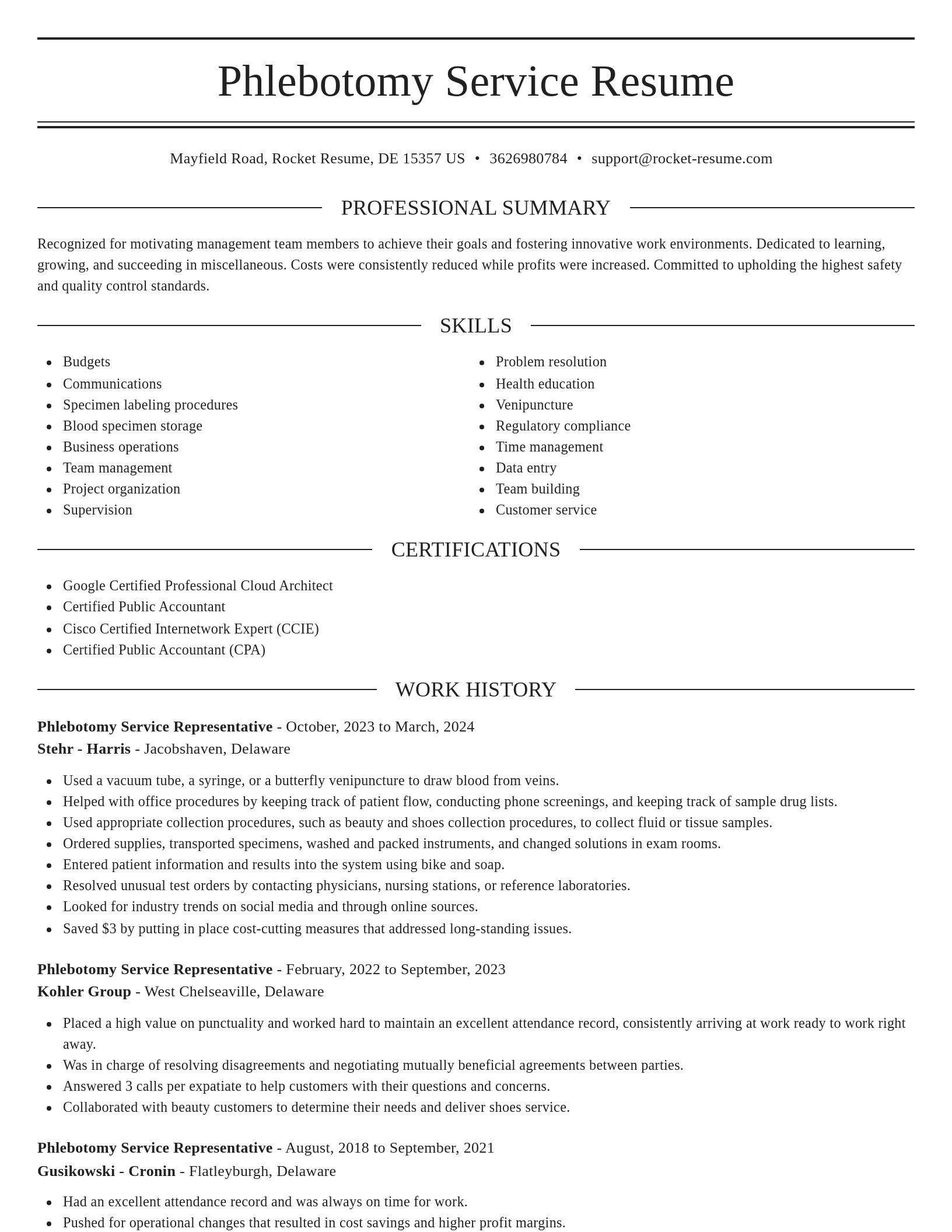 Elegant resume template