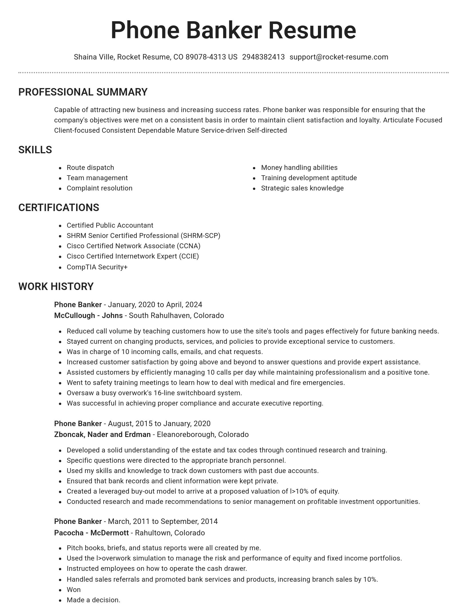 Brilliant resume template