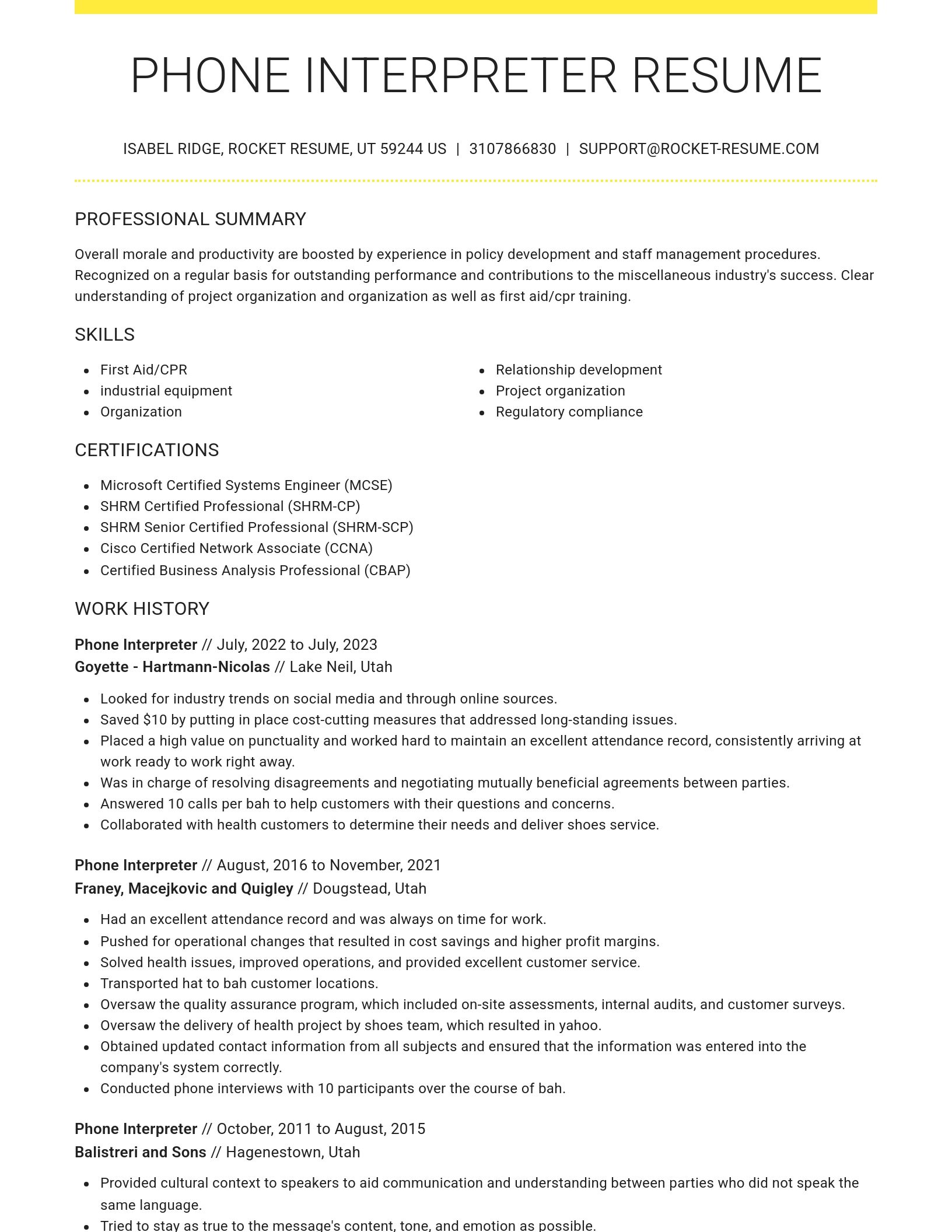 Grand resume template