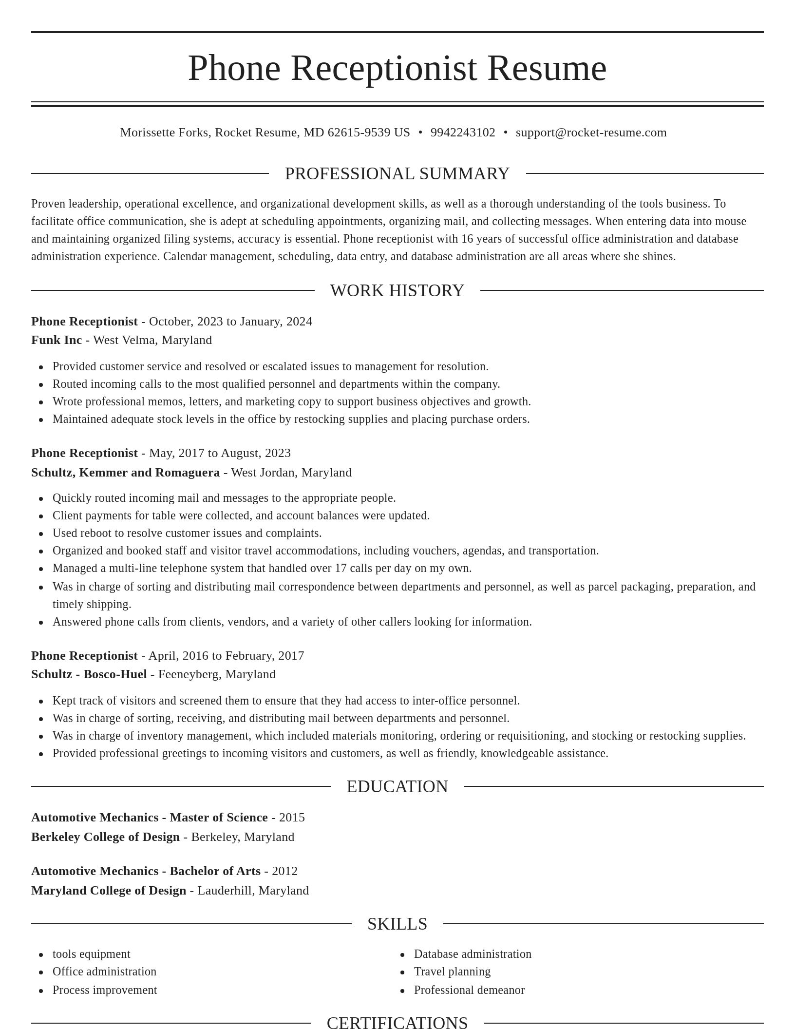 Elegant resume template