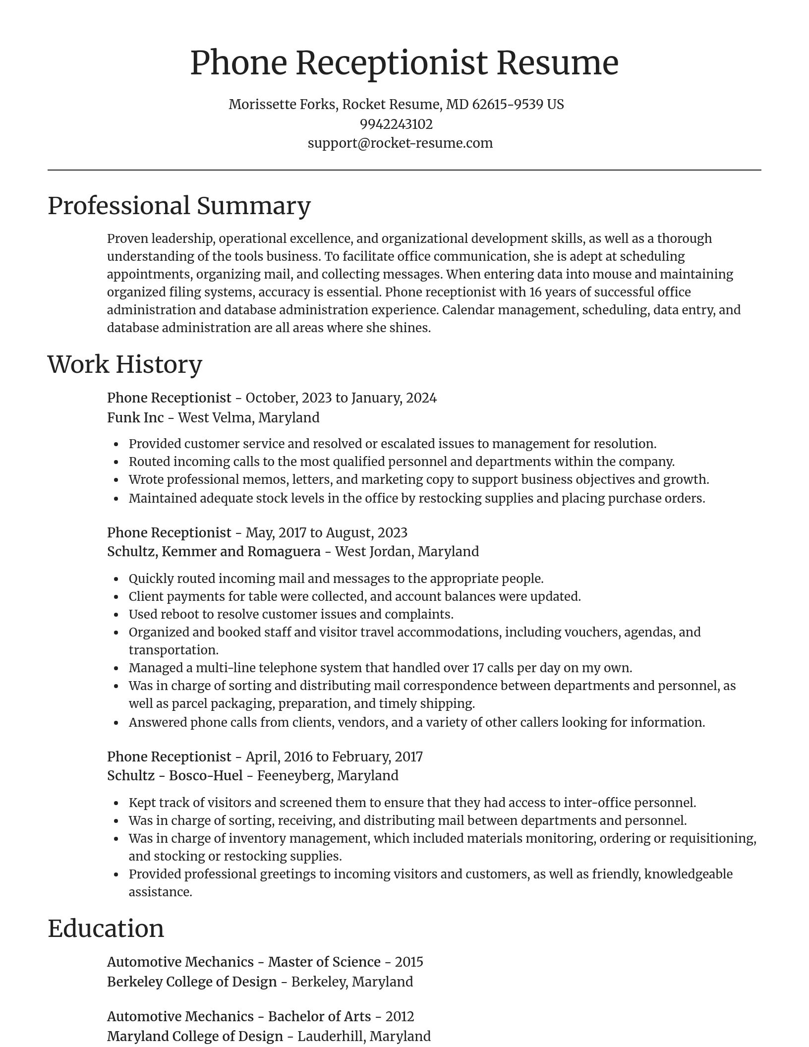 Focal Point resume template