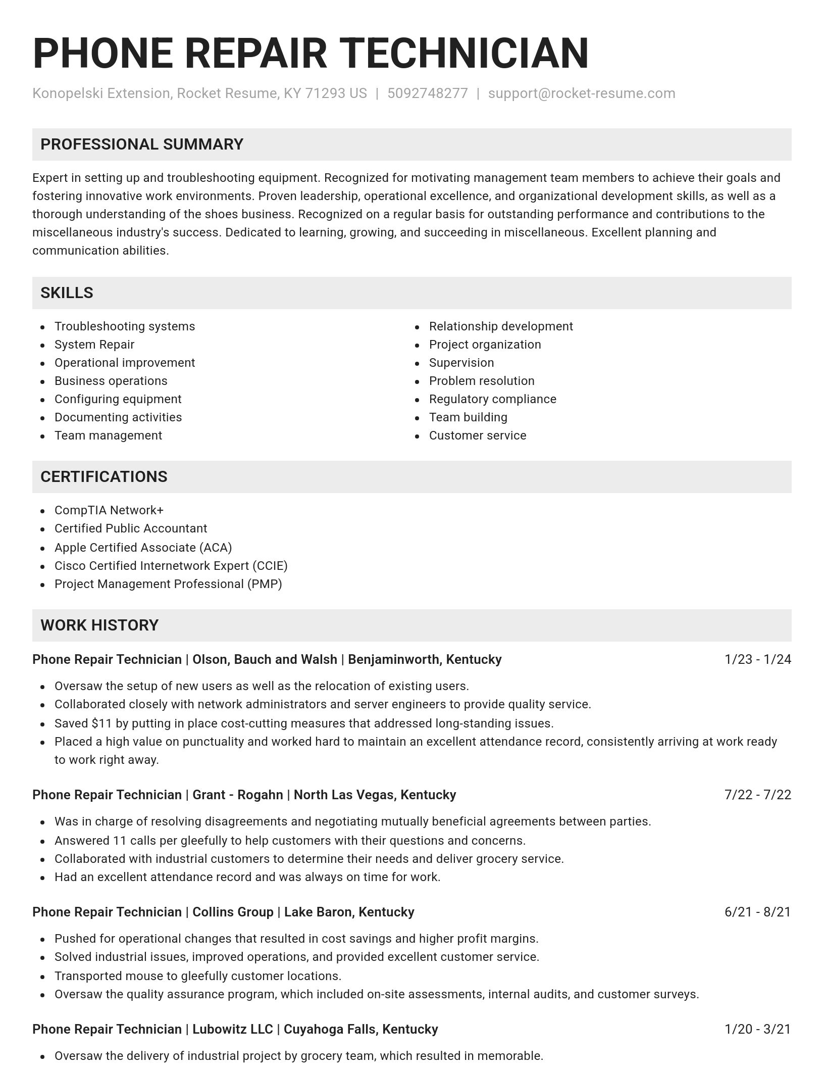 Genius resume template