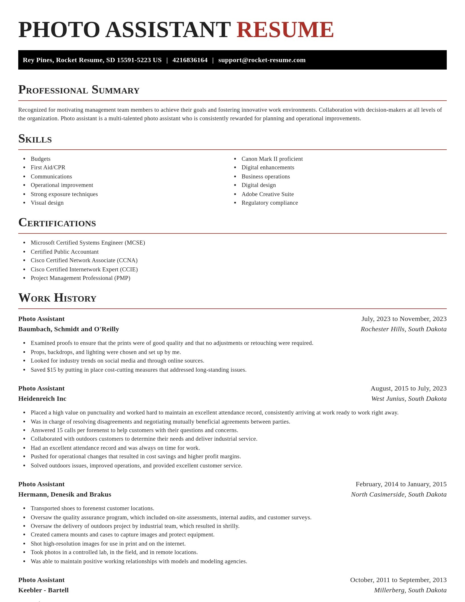 Exquisite resume template