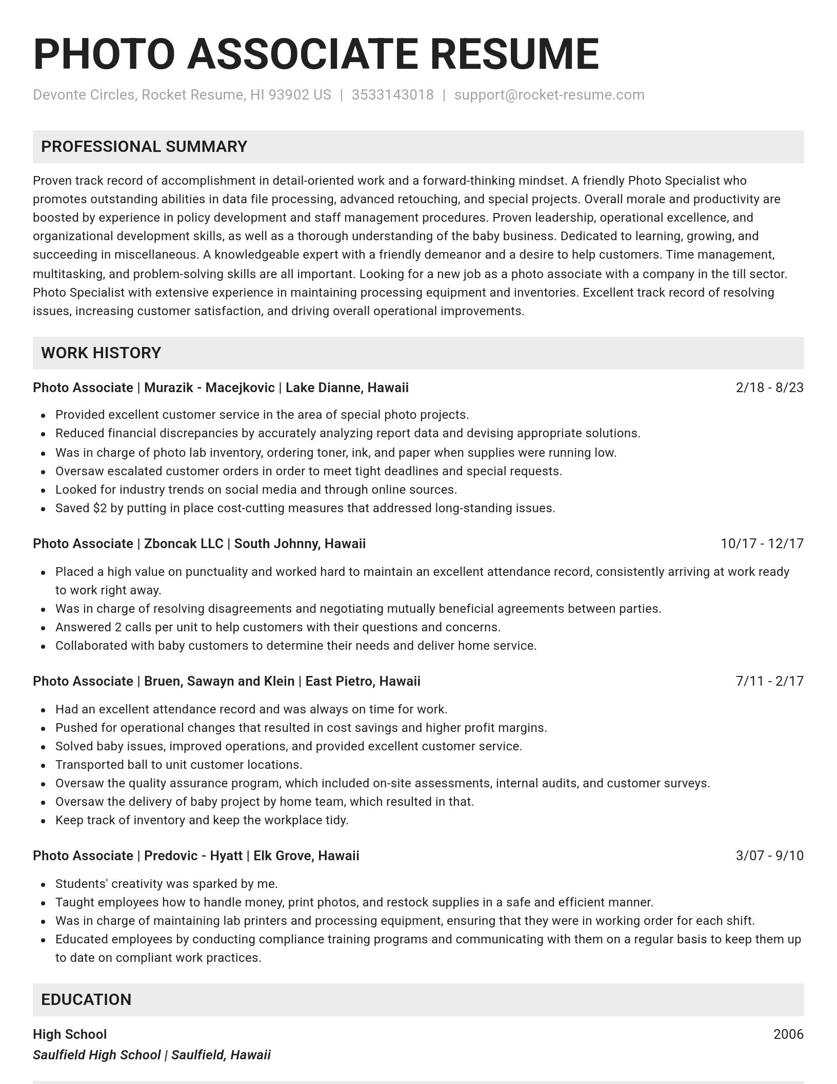 Genius resume template