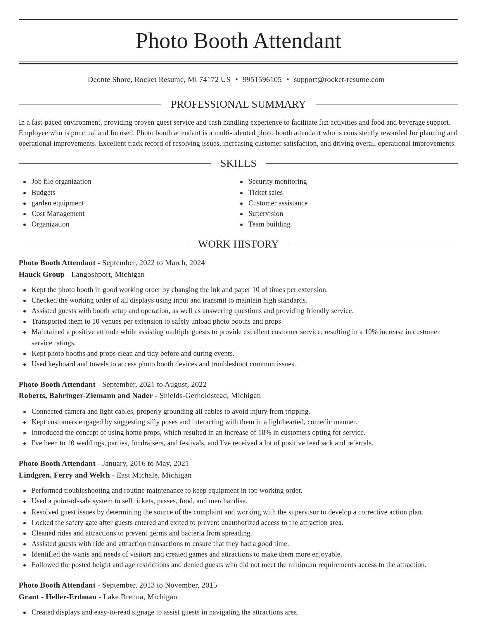 Elegant resume template