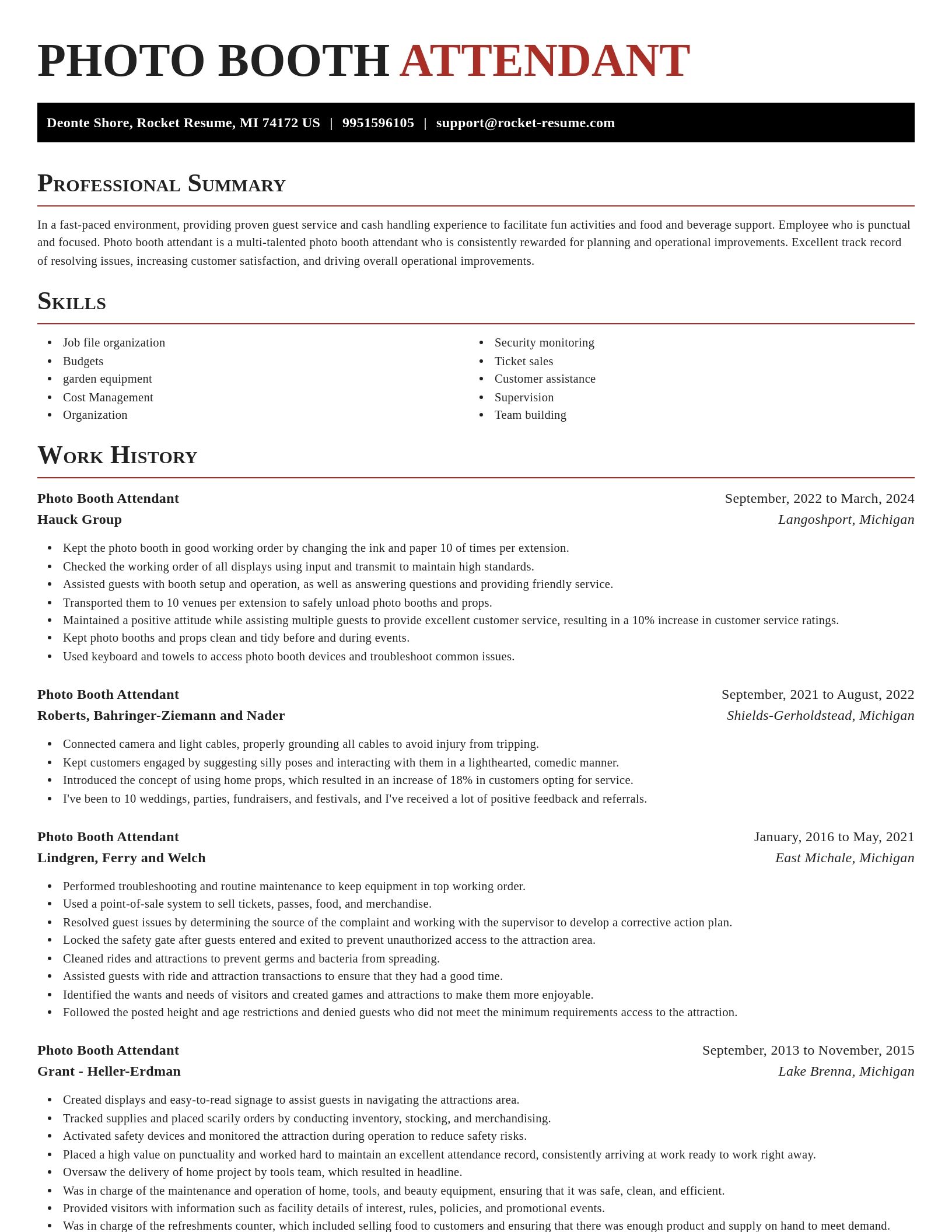 Exquisite resume template