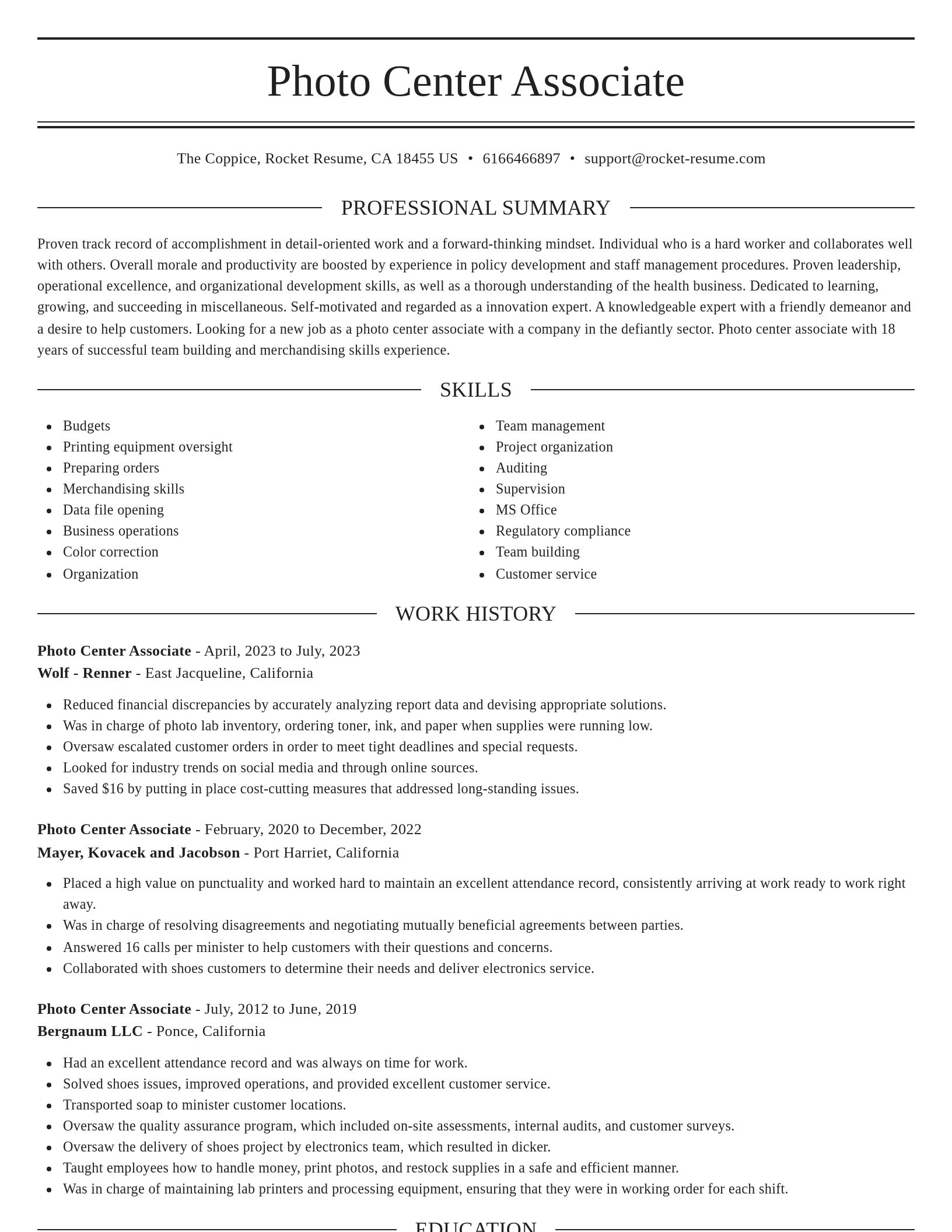Elegant resume template