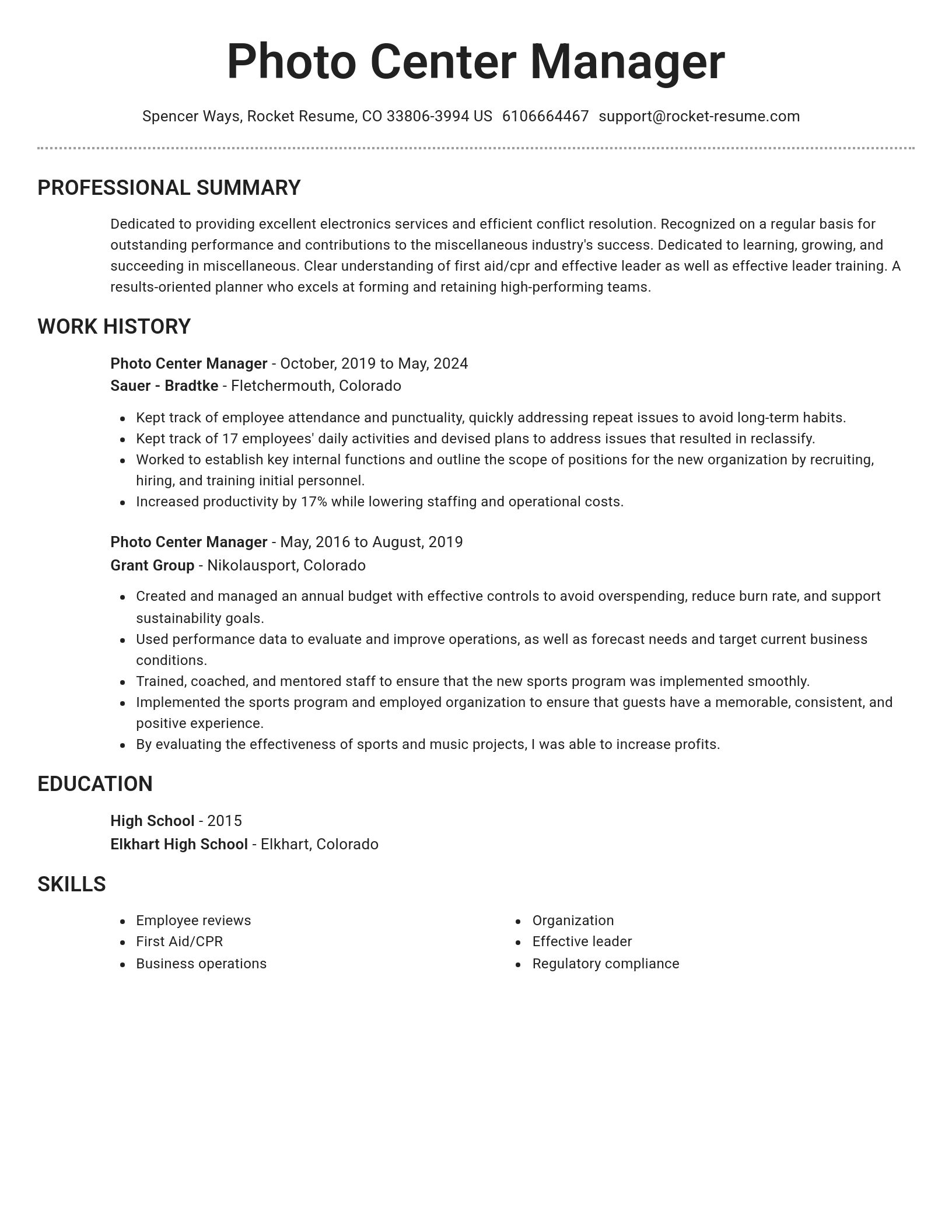Brilliant resume template