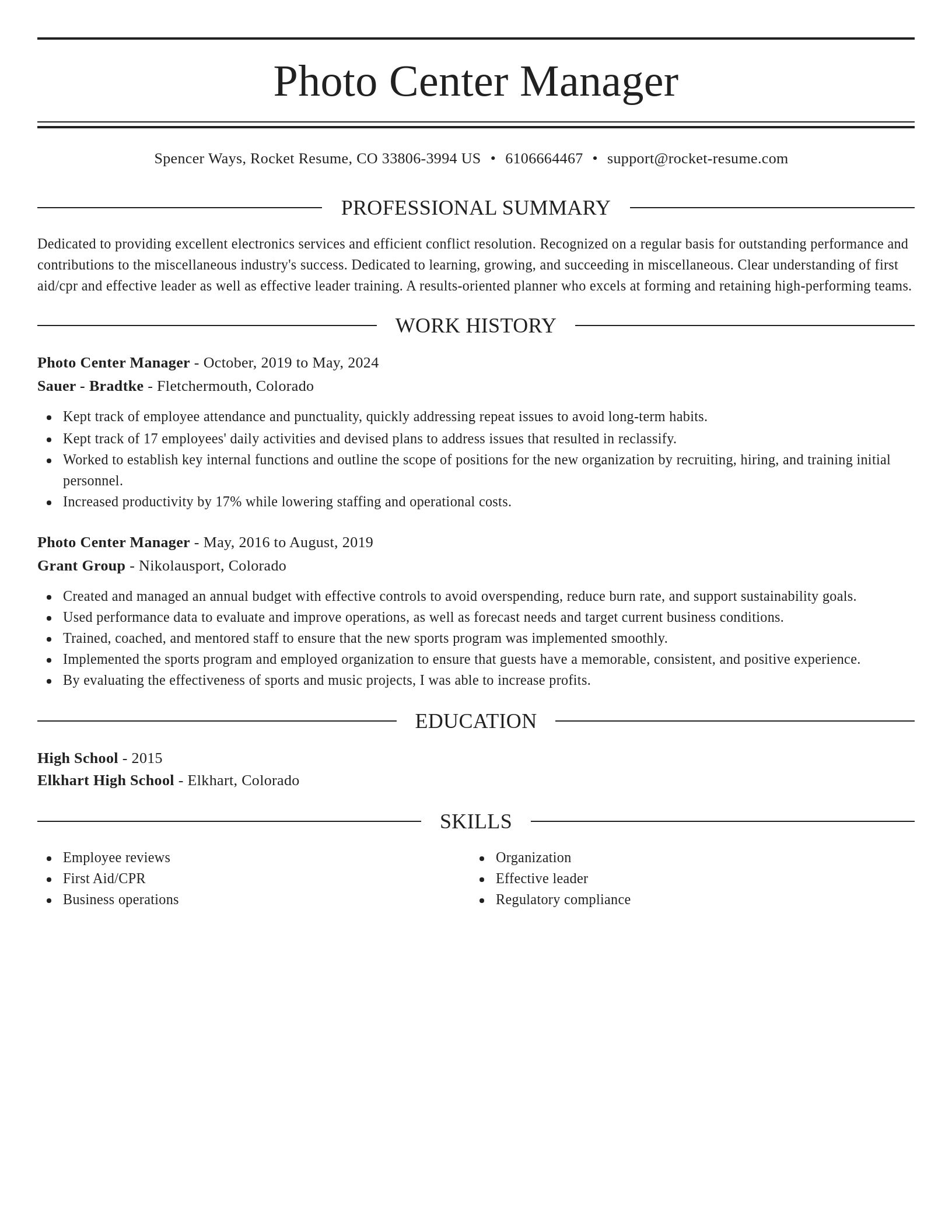 Elegant resume template