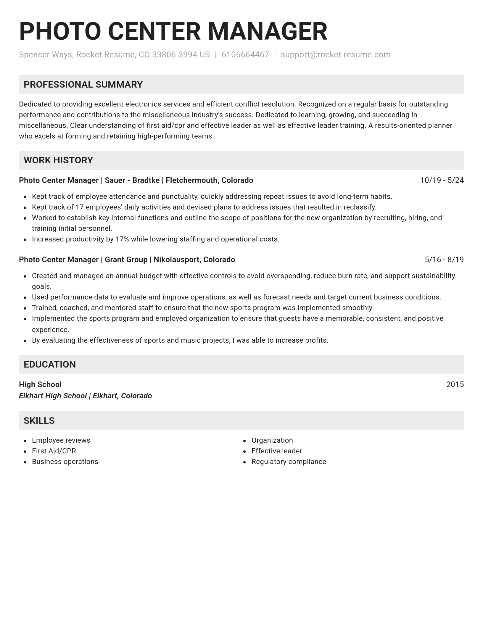 Genius resume template