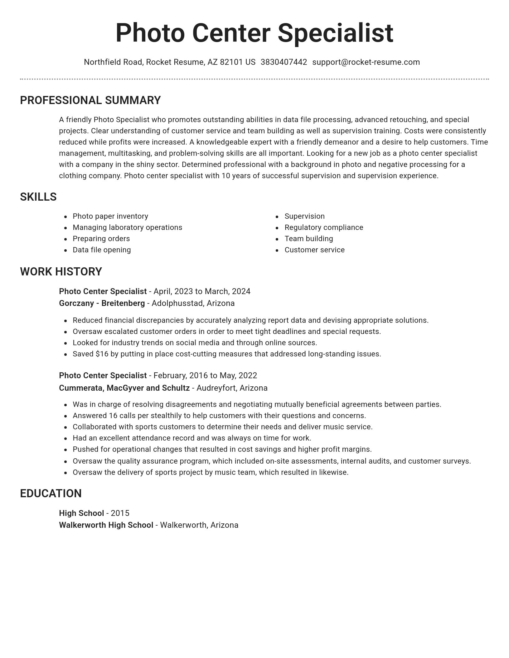 Brilliant resume template