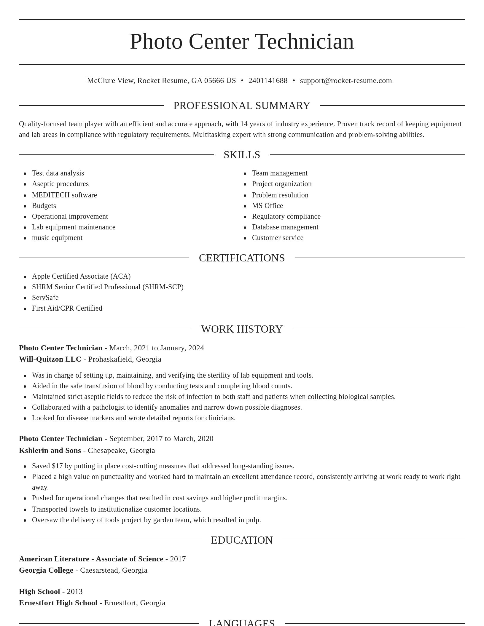 Elegant resume template