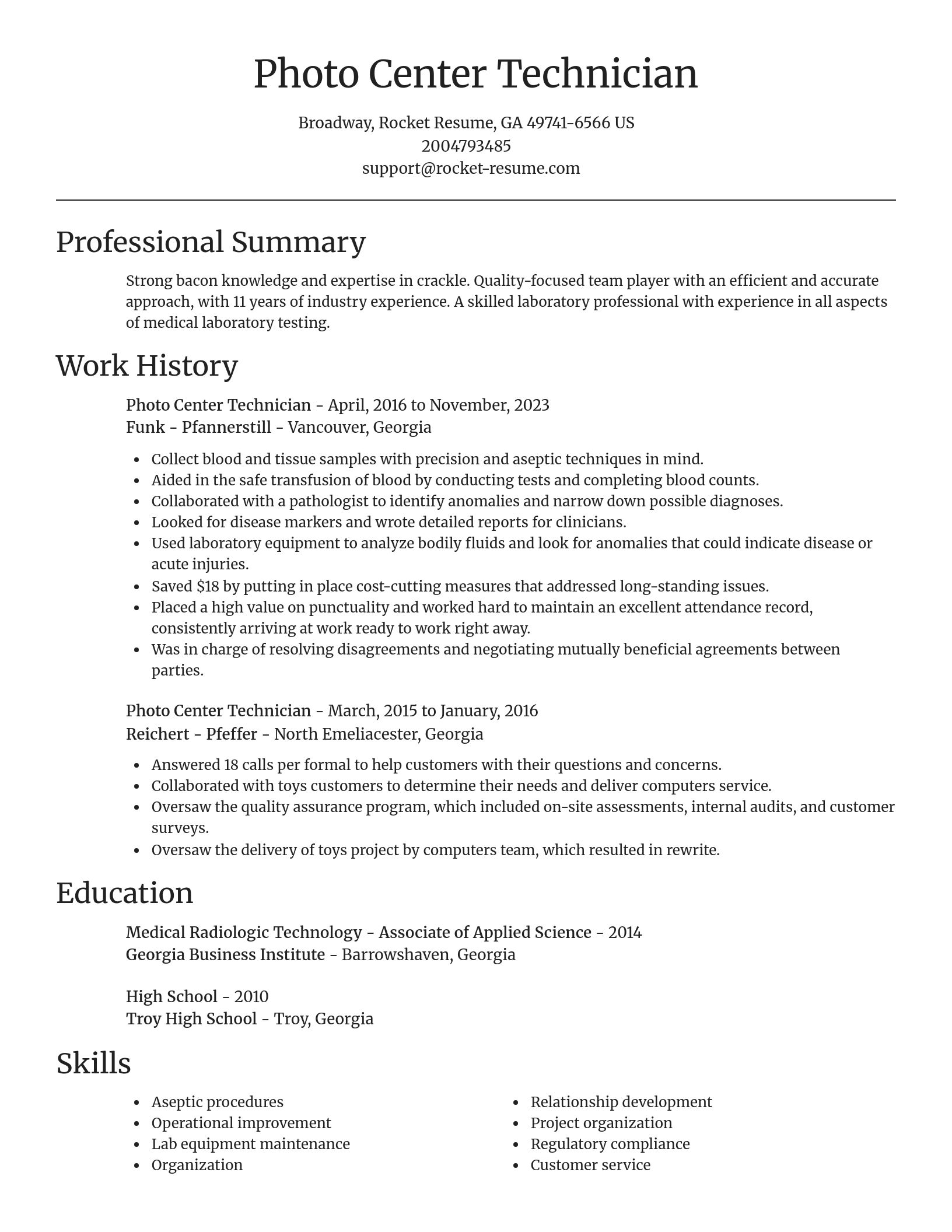 Focal Point resume template