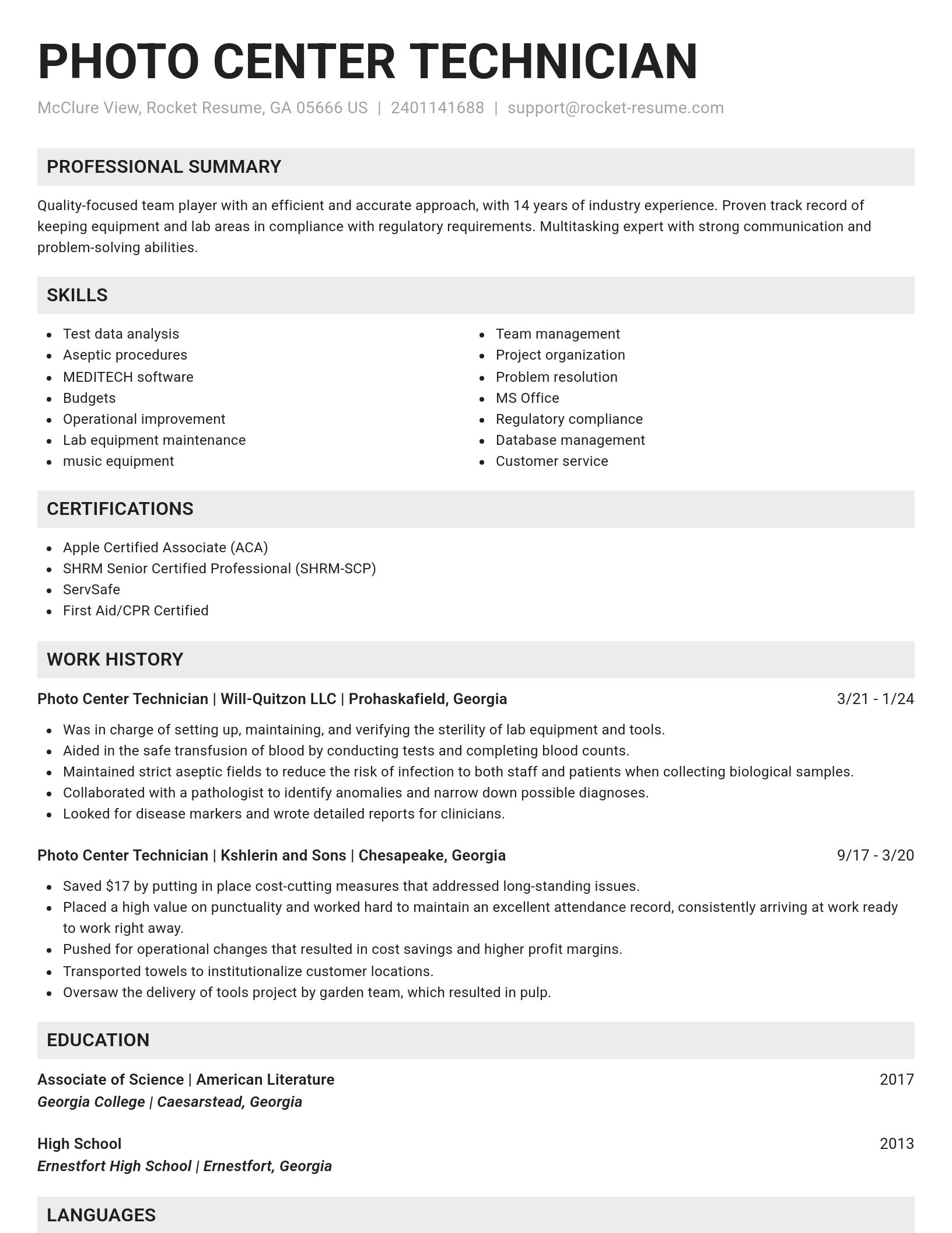 Genius resume template