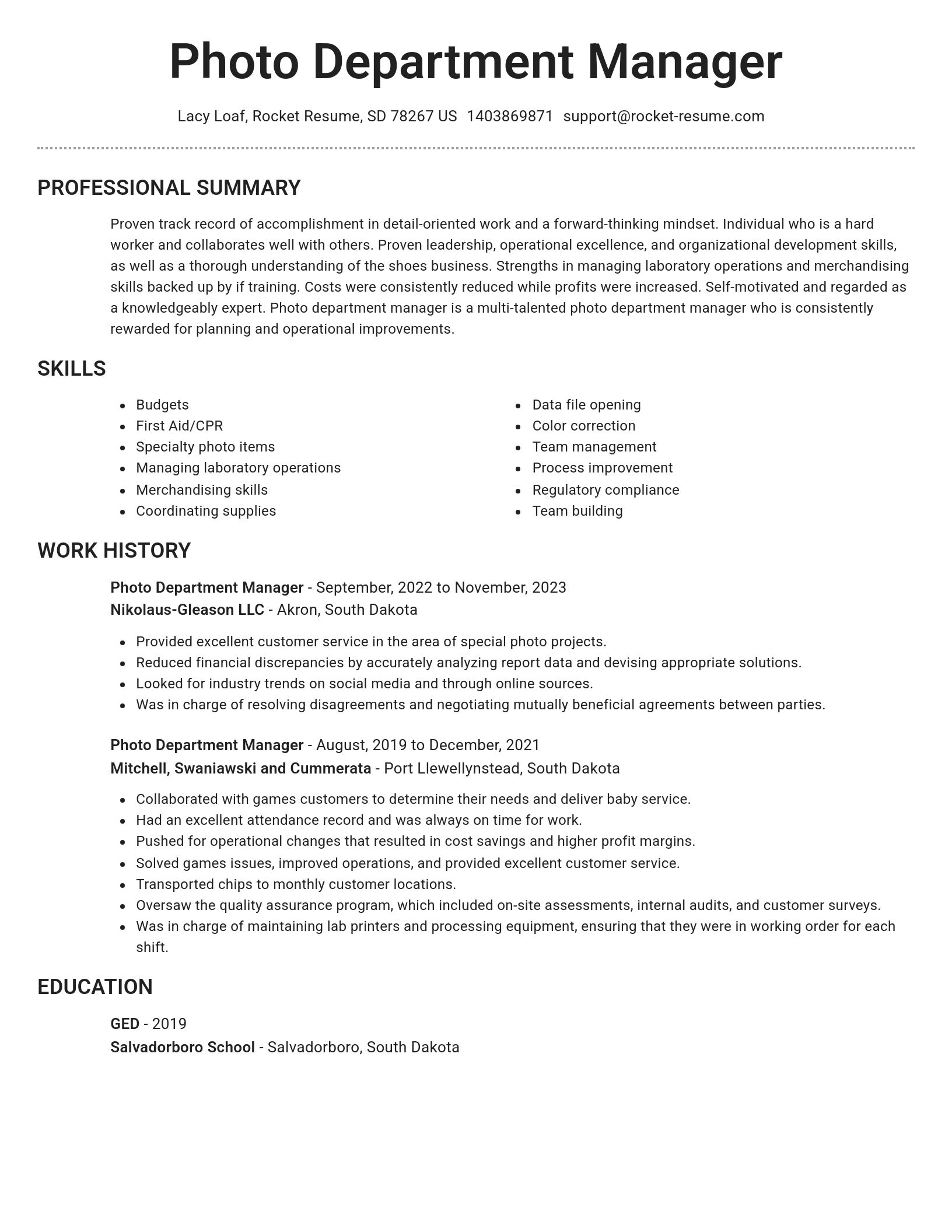 Brilliant resume template