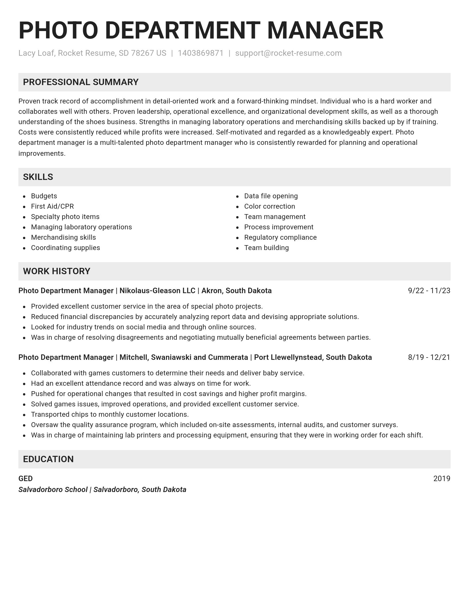 Genius resume template