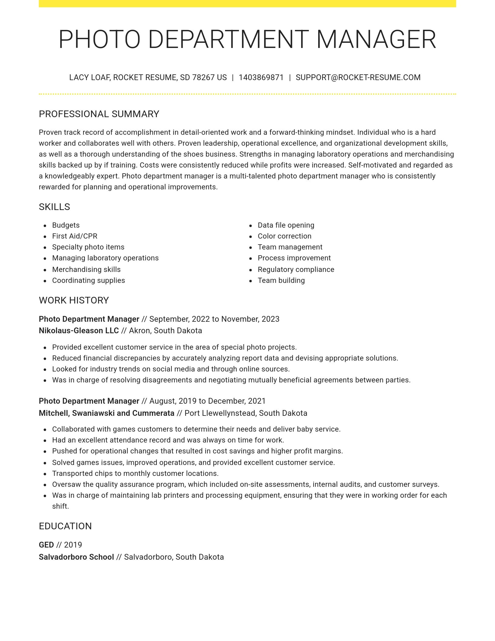Grand resume template