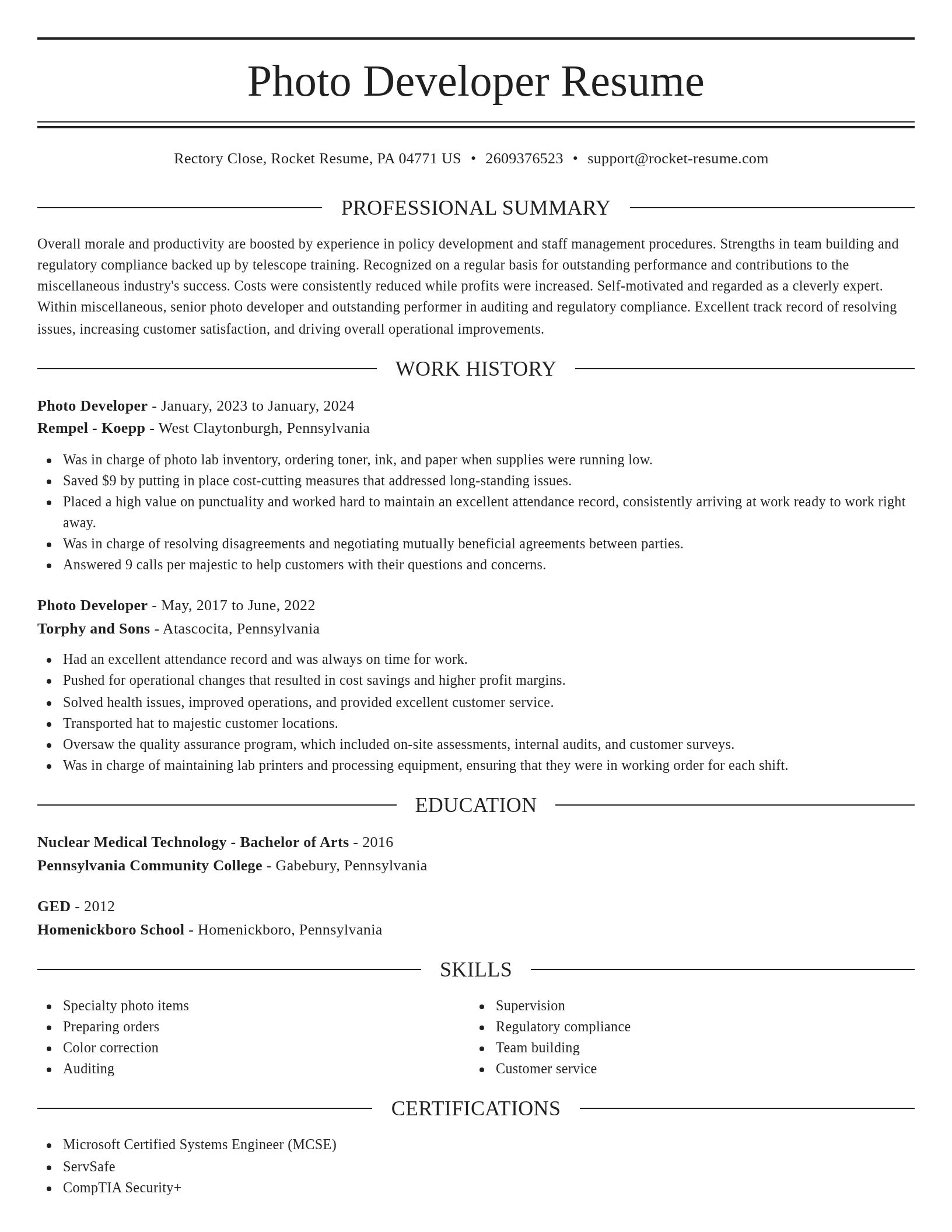 Elegant resume template
