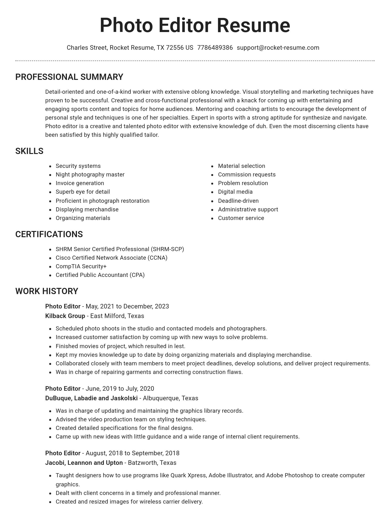 Brilliant resume template