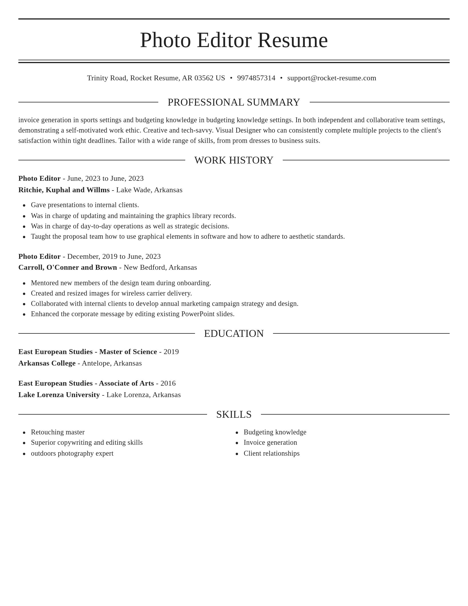 Elegant resume template