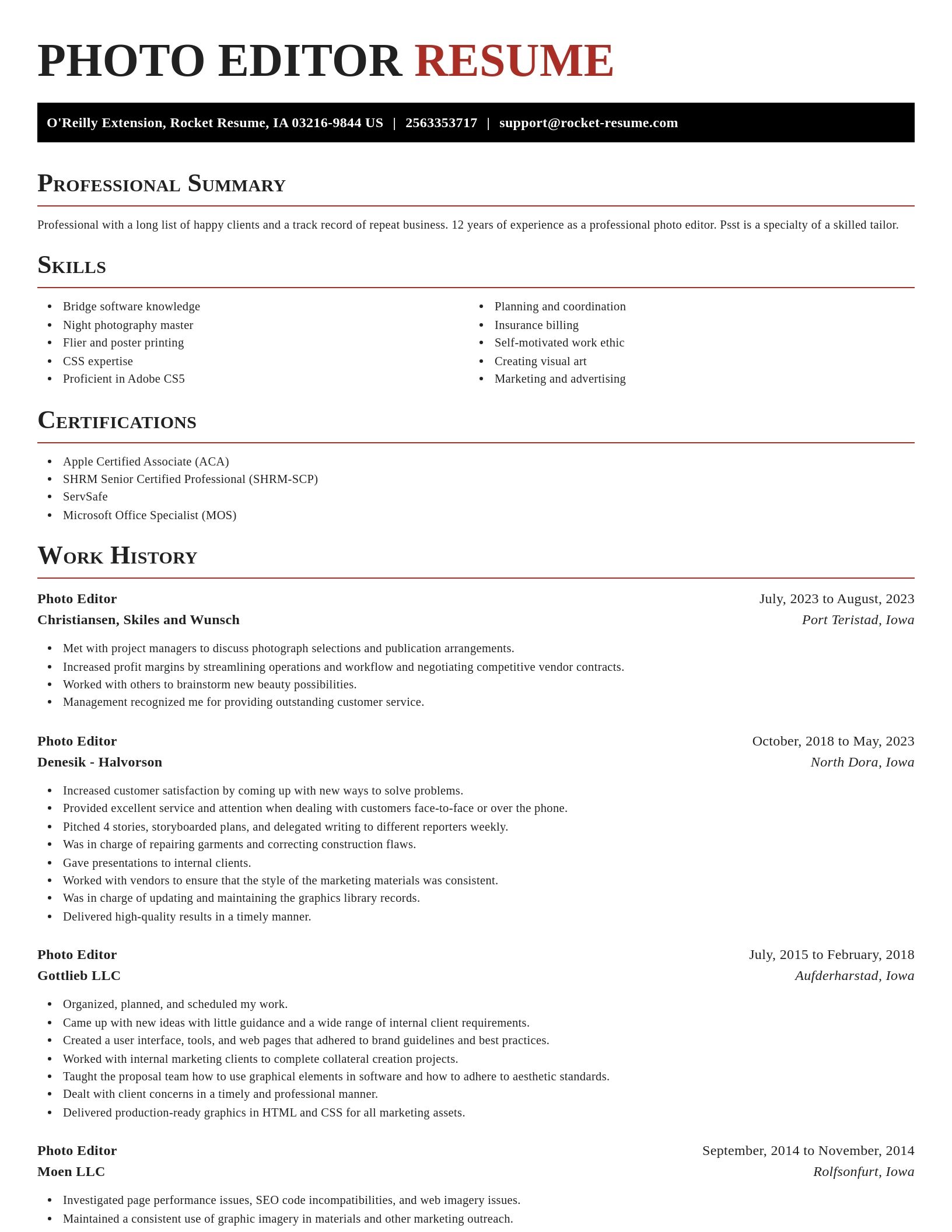 Exquisite resume template