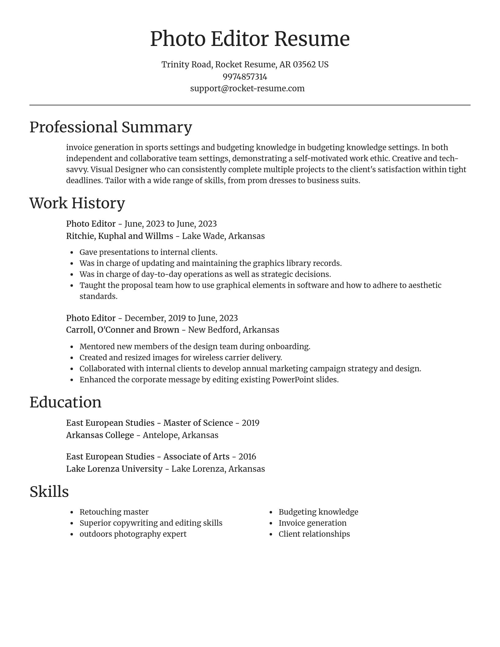 Focal Point resume template