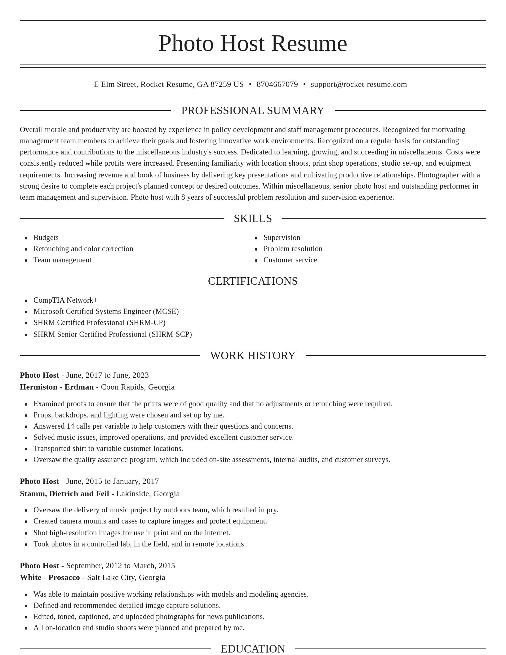 Elegant resume template