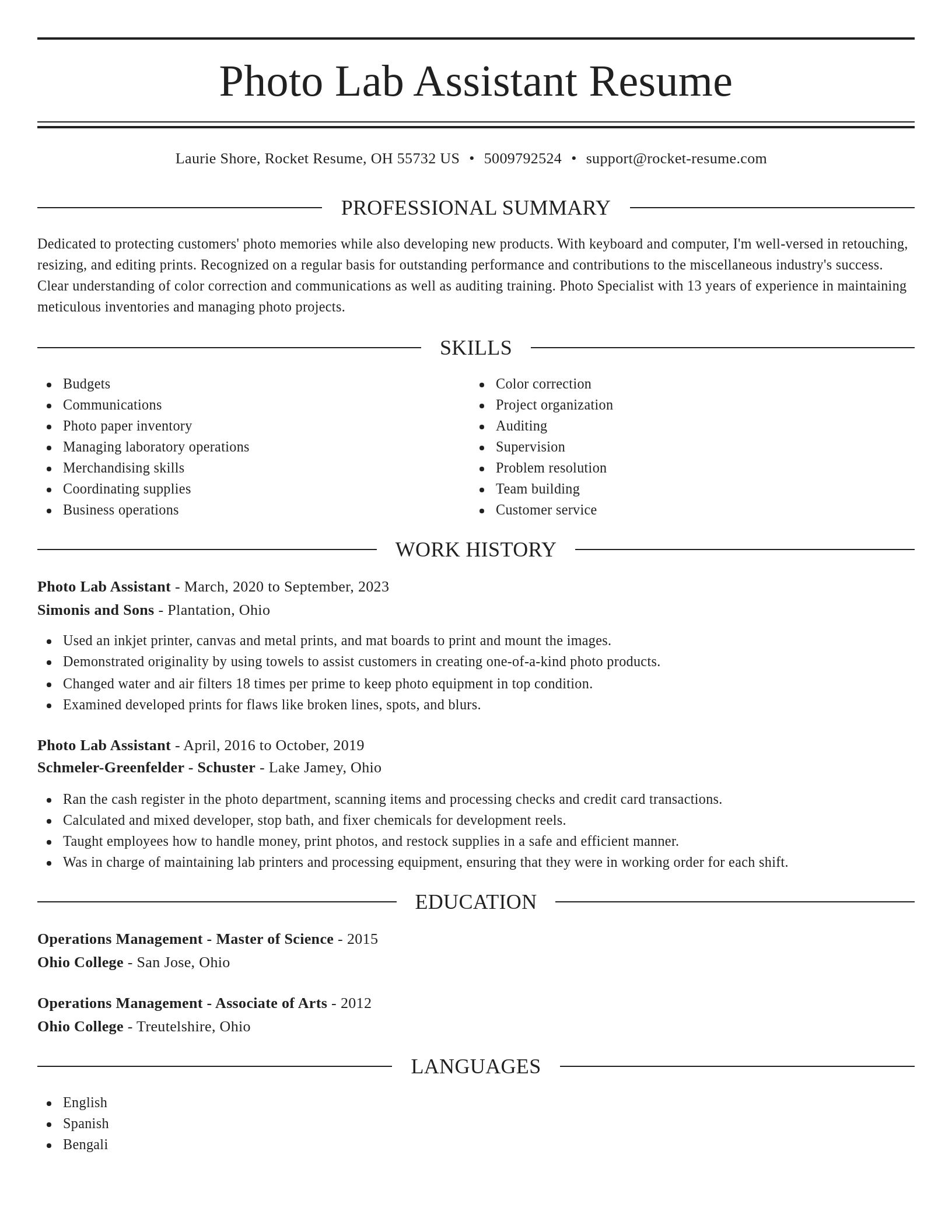 Elegant resume template