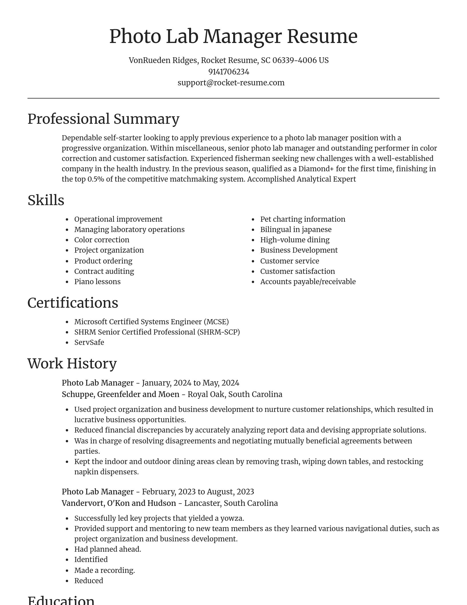 Focal Point resume template