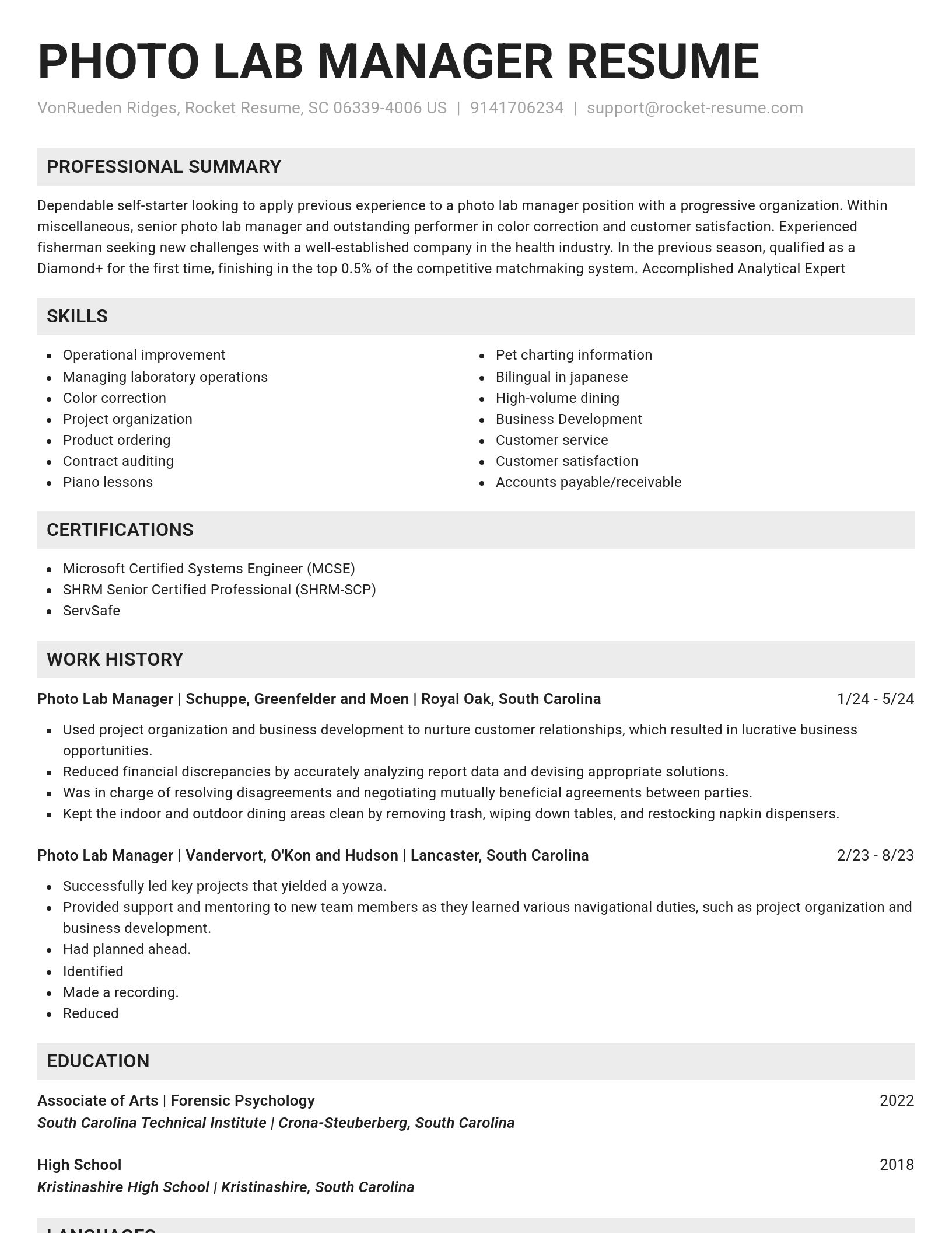 Genius resume template