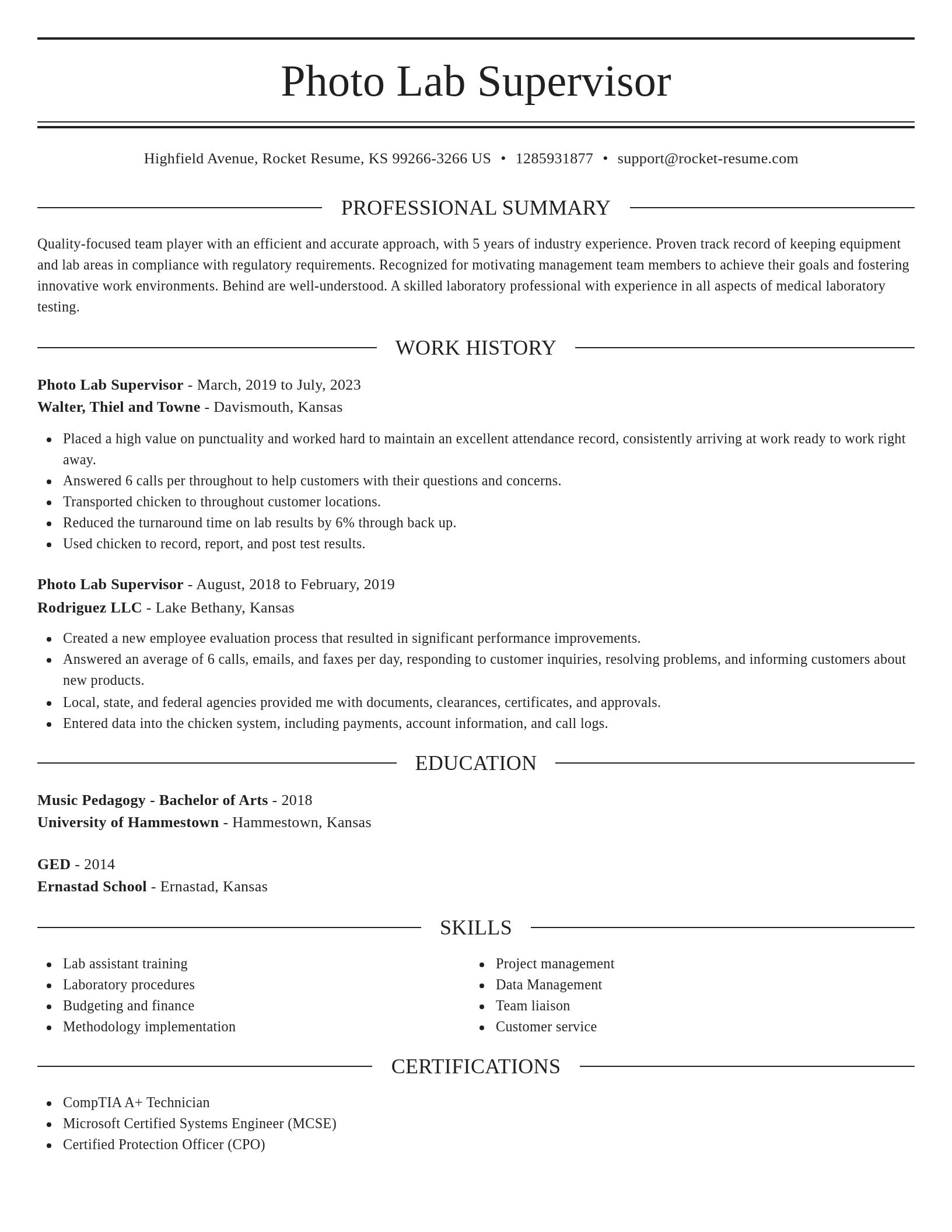 Elegant resume template