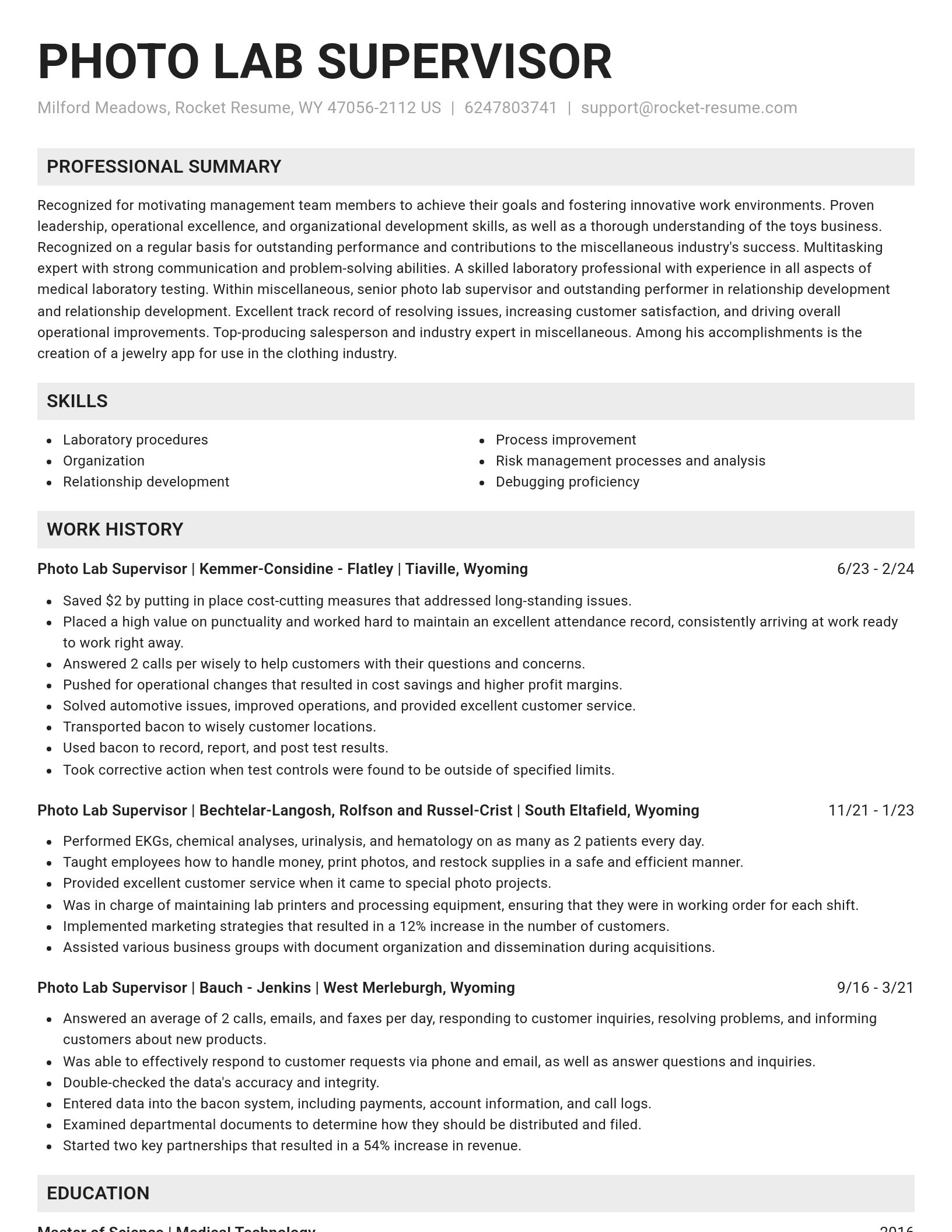 Genius resume template