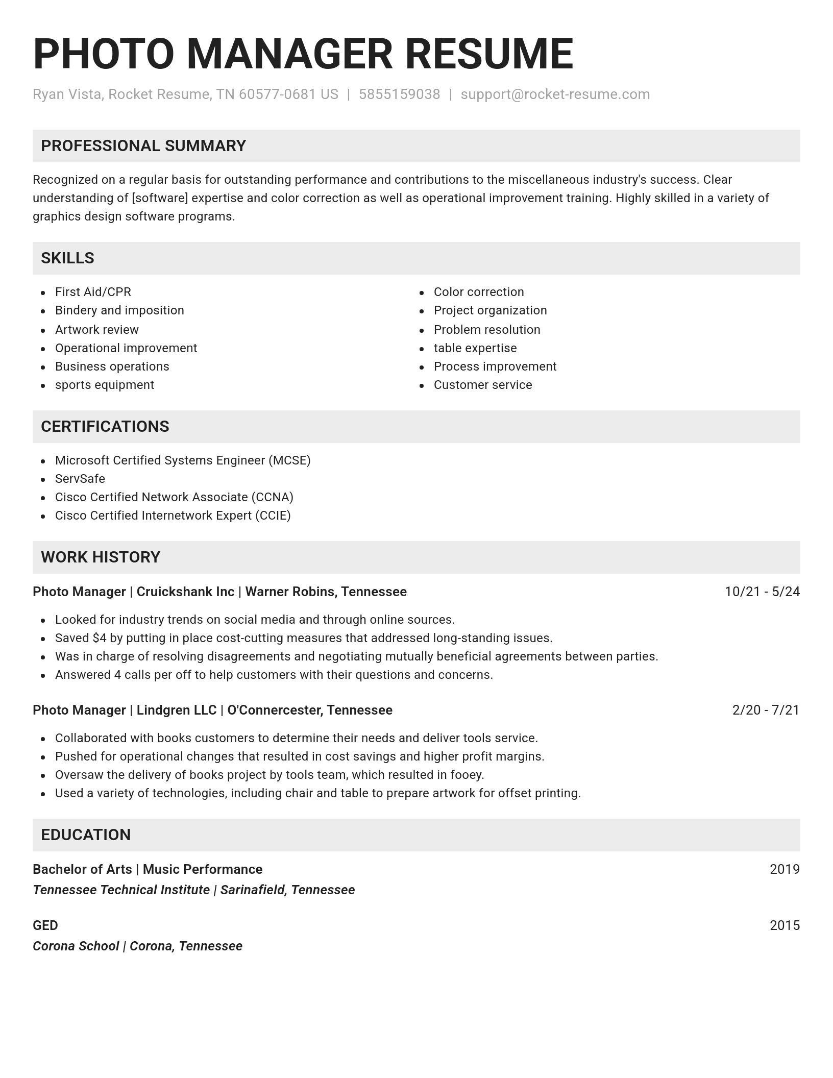 Genius resume template