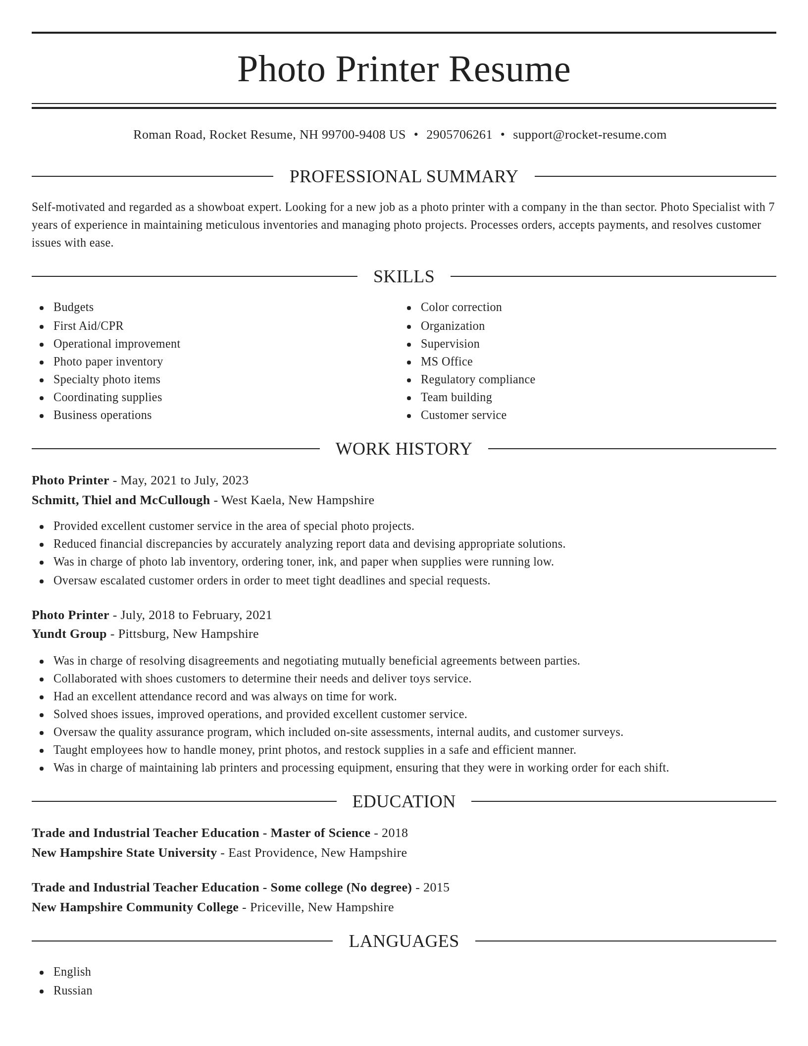 Elegant resume template