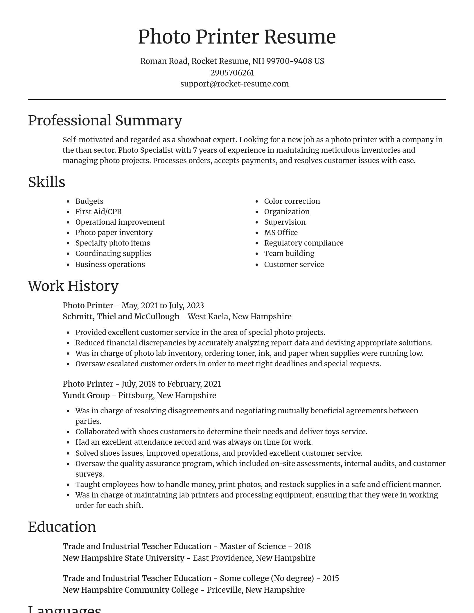 Focal Point resume template