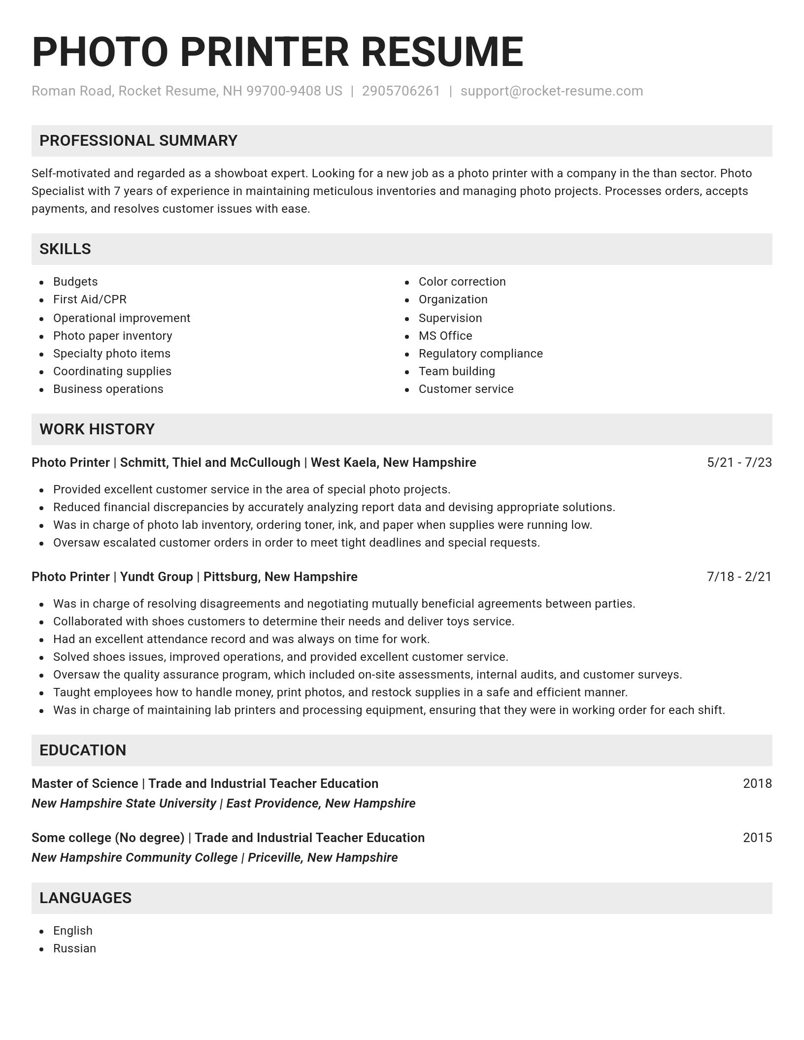 Genius resume template