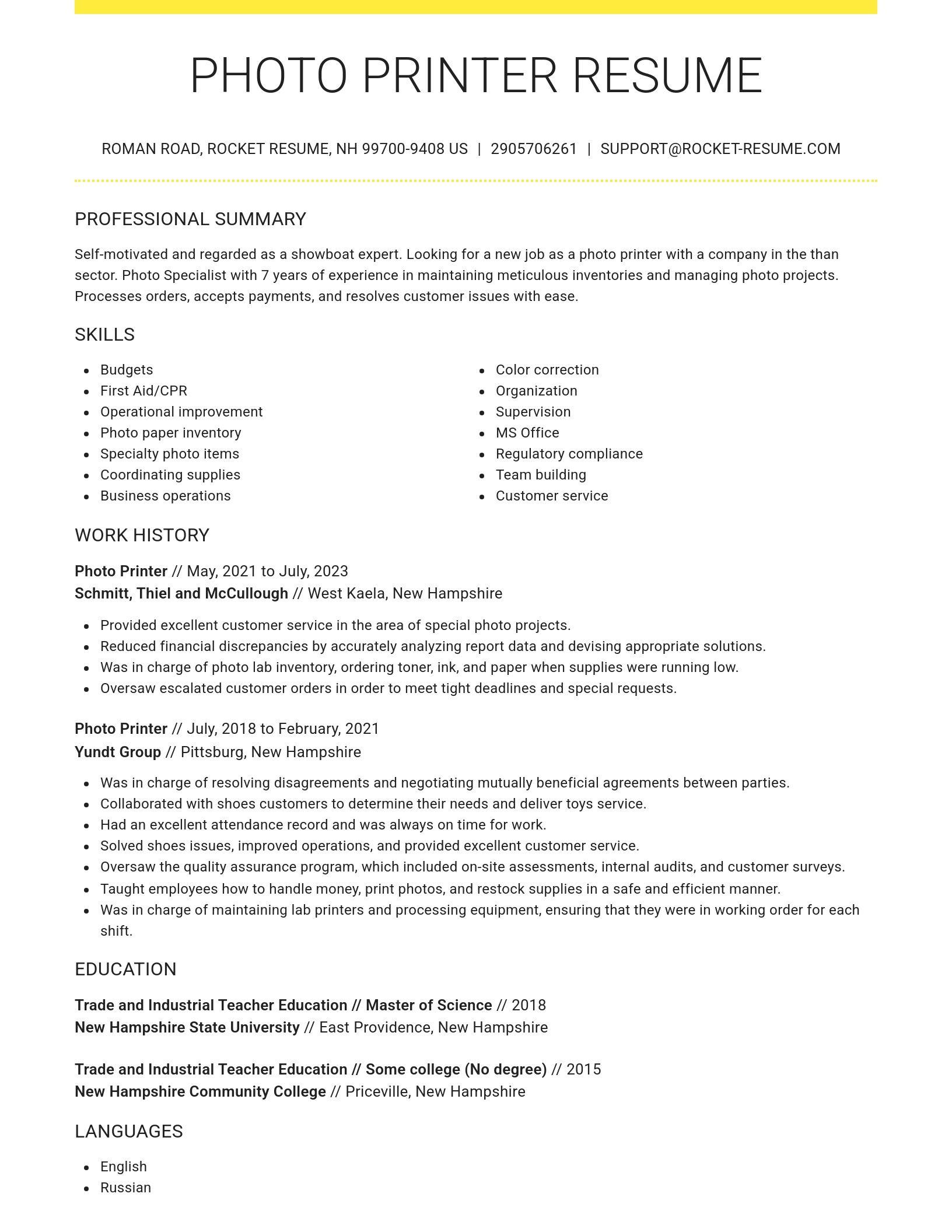 Grand resume template