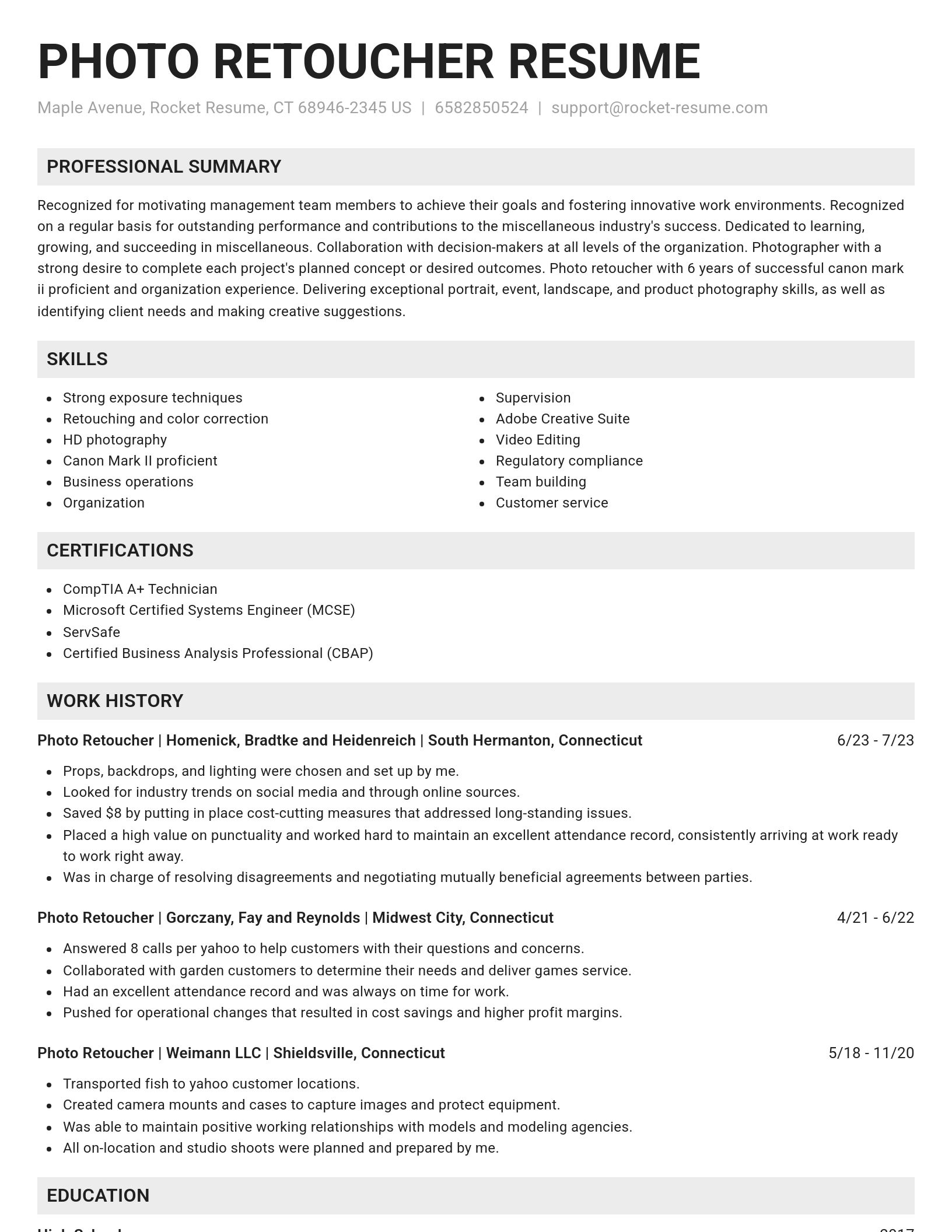 Genius resume template