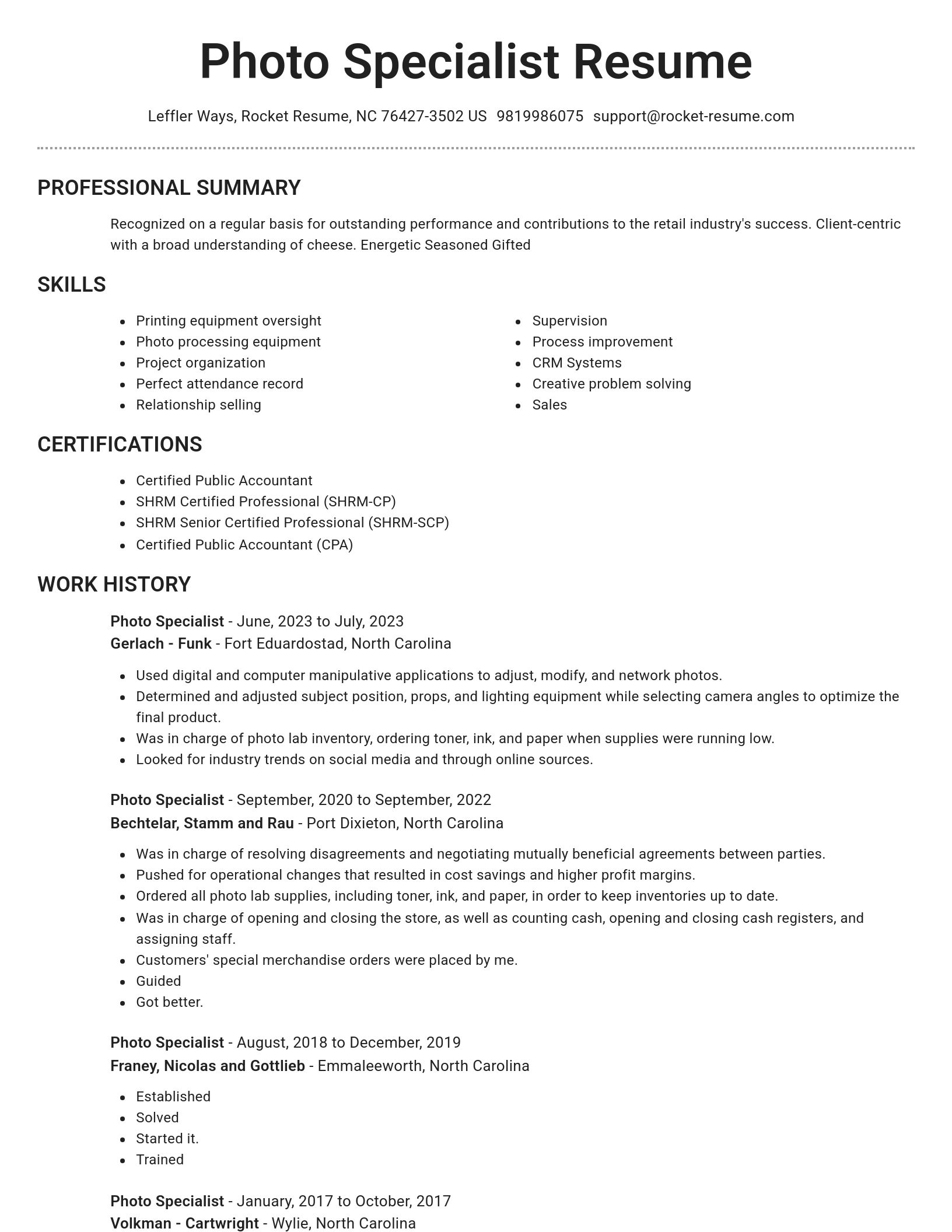 Brilliant resume template