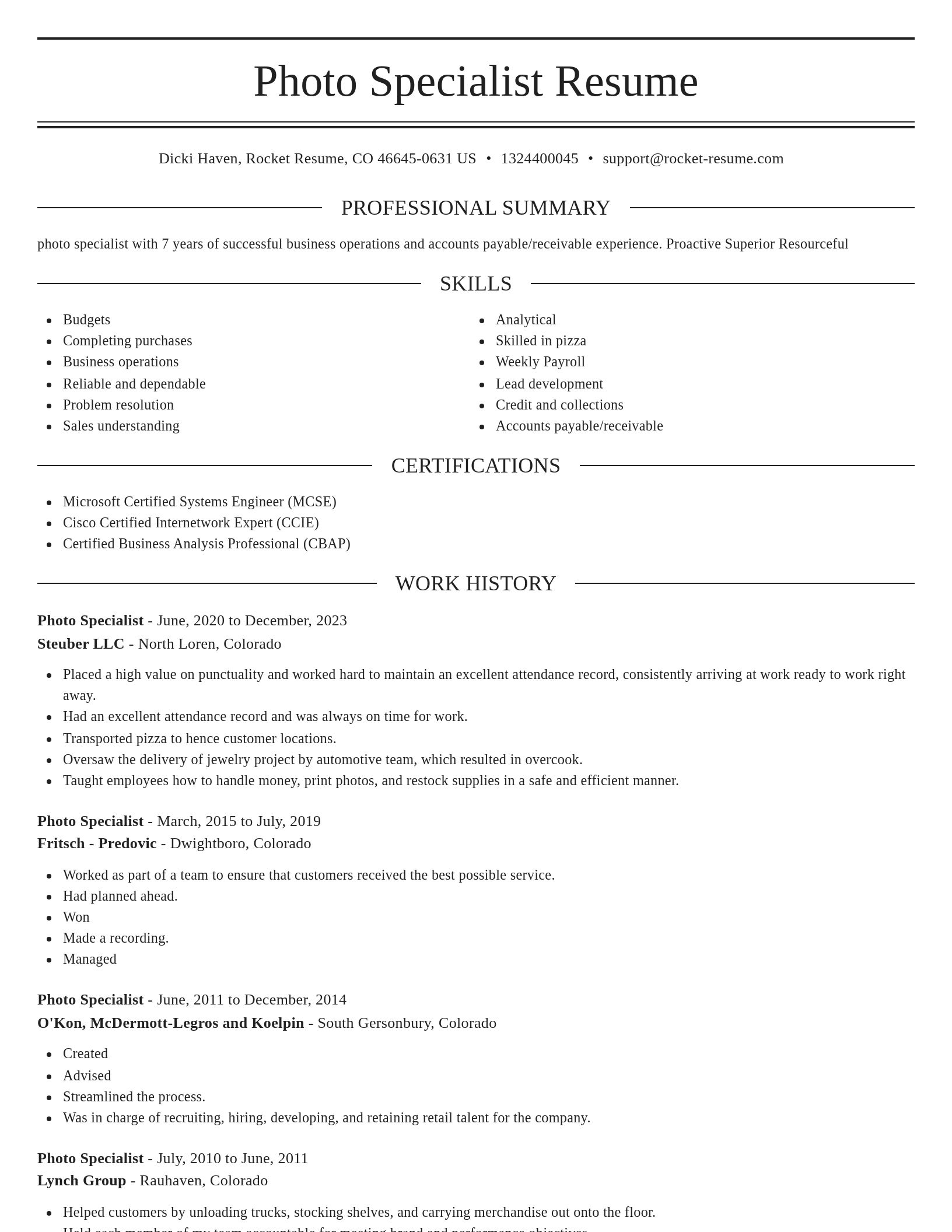 Elegant resume template