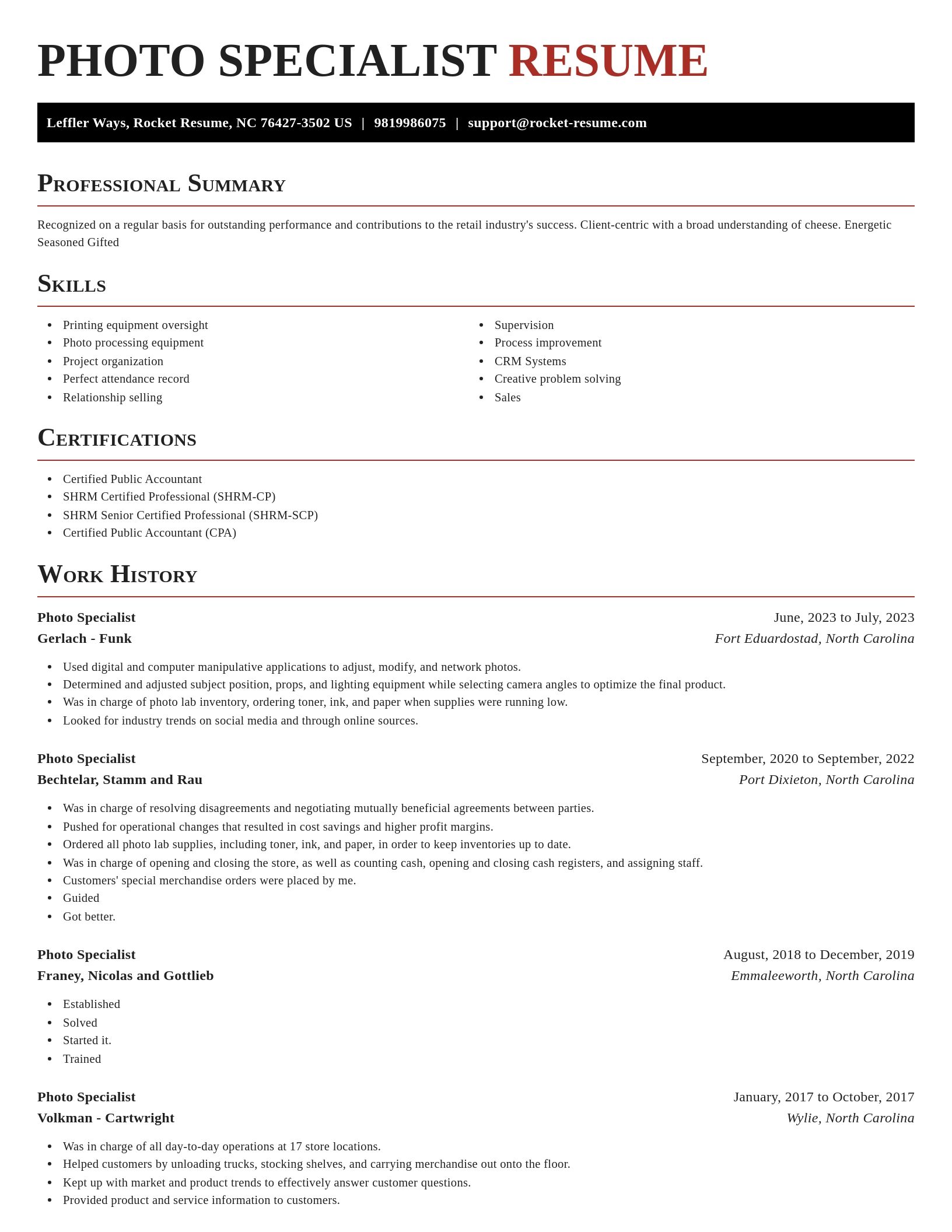 Exquisite resume template