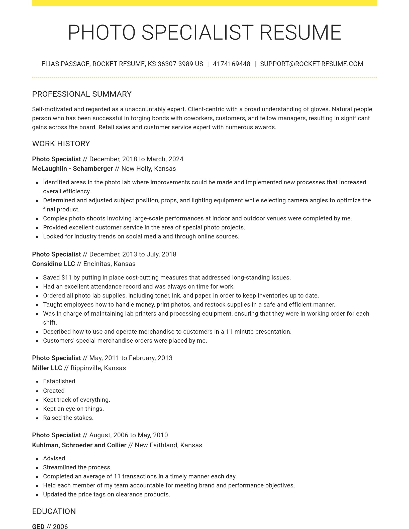 Grand resume template
