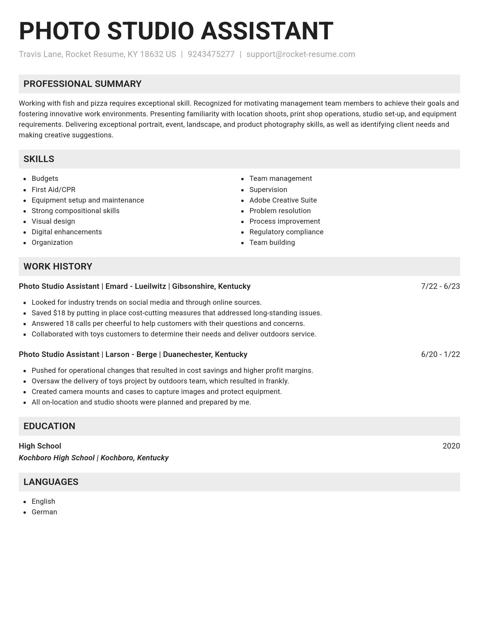 Genius resume template
