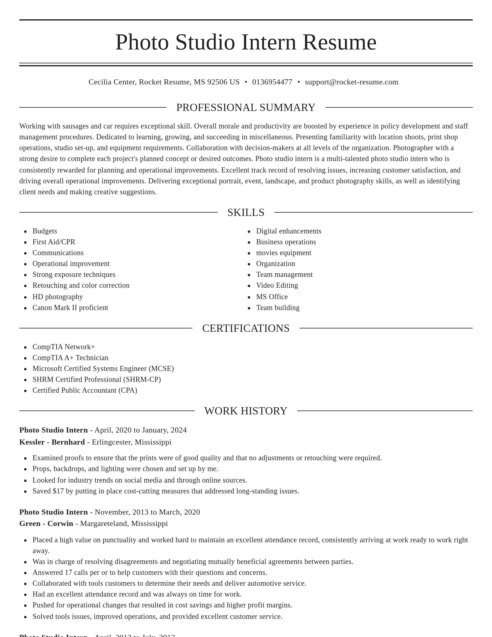 Elegant resume template