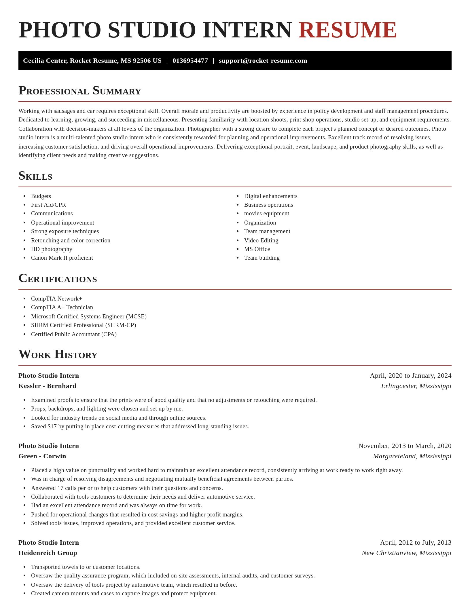 Exquisite resume template