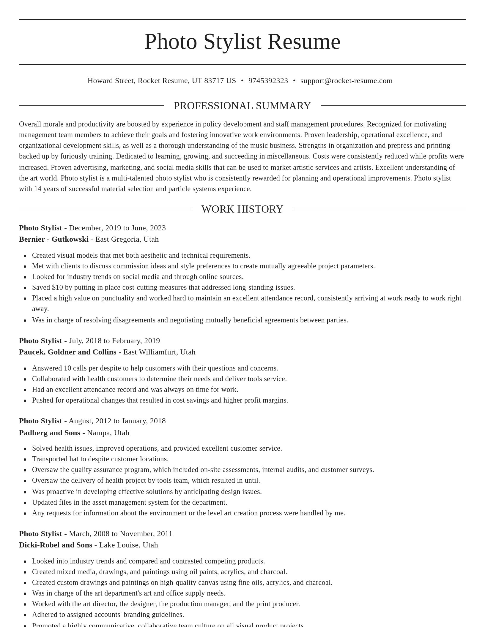 Elegant resume template