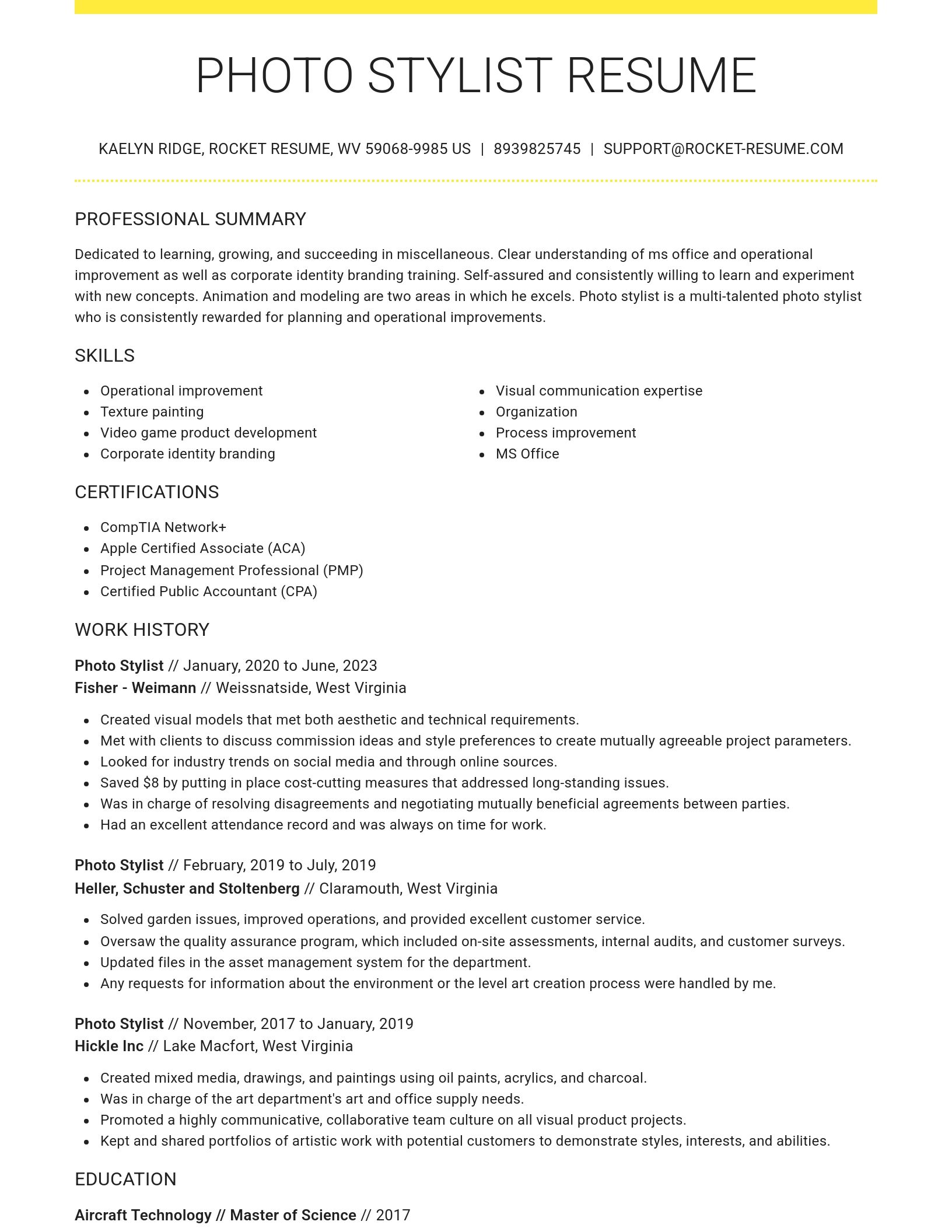 Grand resume template